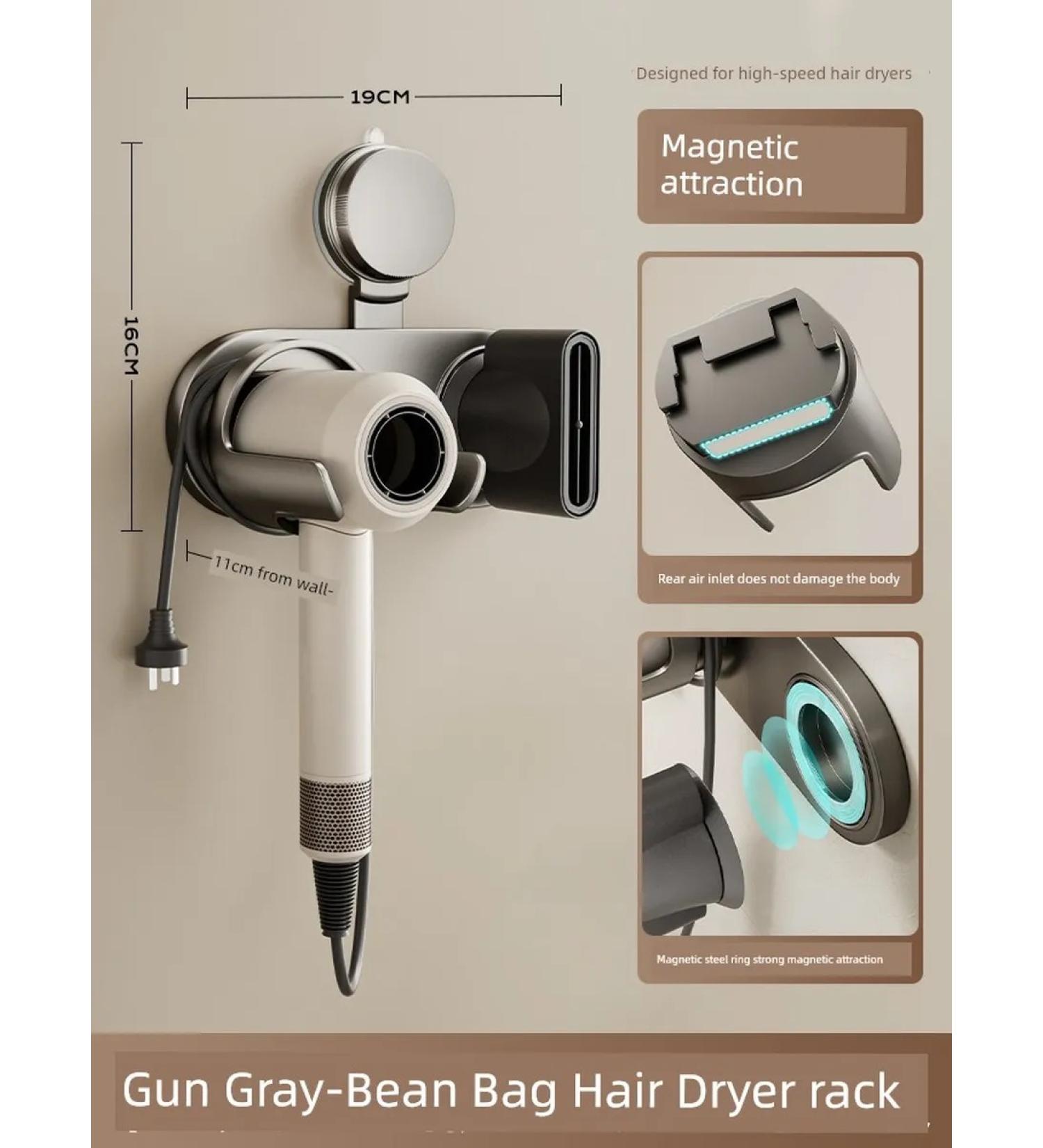 Holder for the hair dryer magnetic dust with suction - Buy Online on GoSupps.com