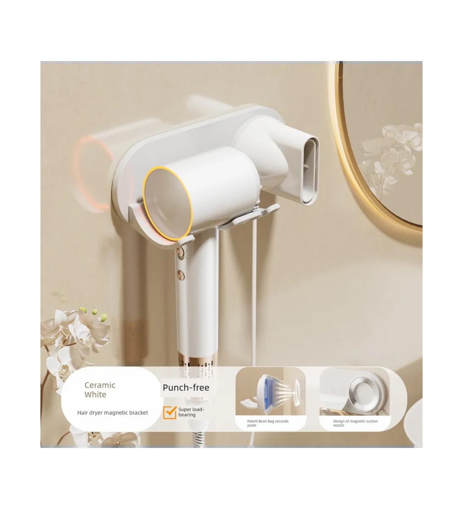 Magnetic holder for a hairdryer ceramics white nozzle - Buy Online on GoSupps.com