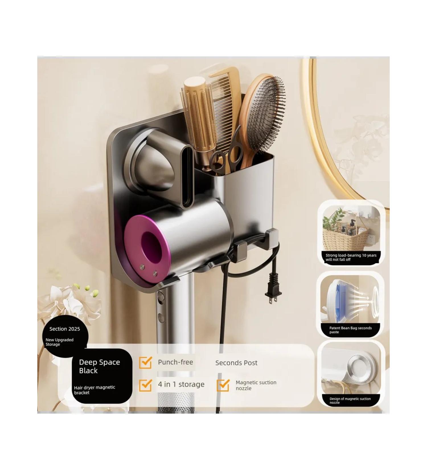 New magnetic holder for a hairdryer deep cosmos gray - Buy Online on GoSupps.com