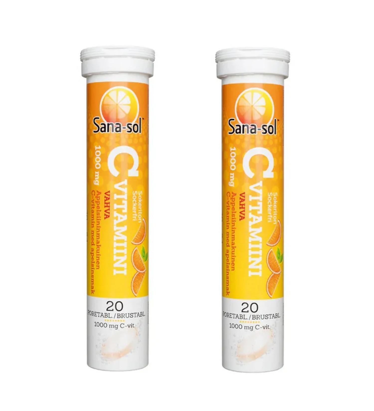 SANA-SOL Spitty vitamin C 1000mg 2 pcs