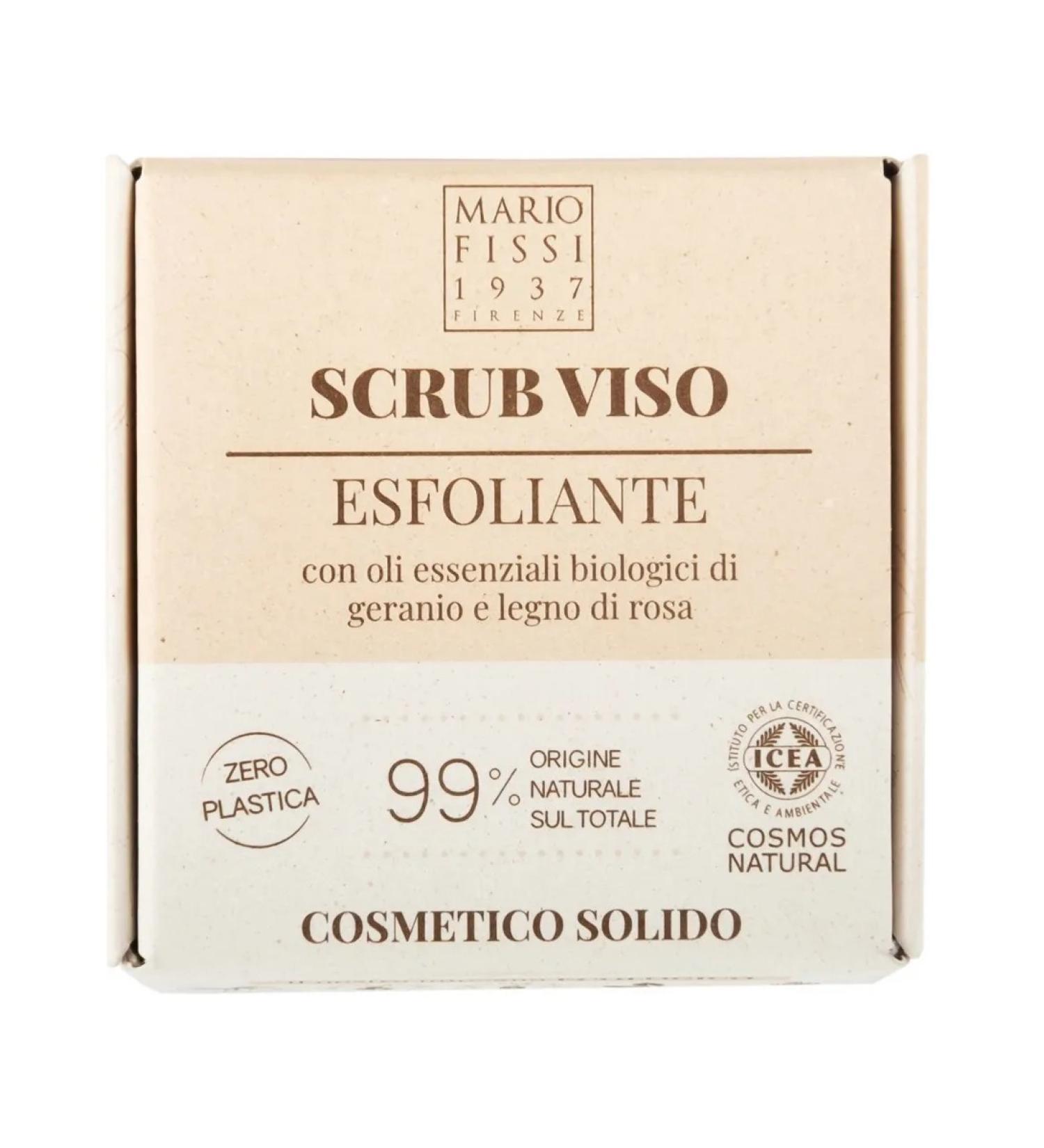 Mario Fissi 1937 Facial Scrub Soap Solid Peeling with Geranium and Rosewood Oils 50g - Buy Online on GoSupps.com