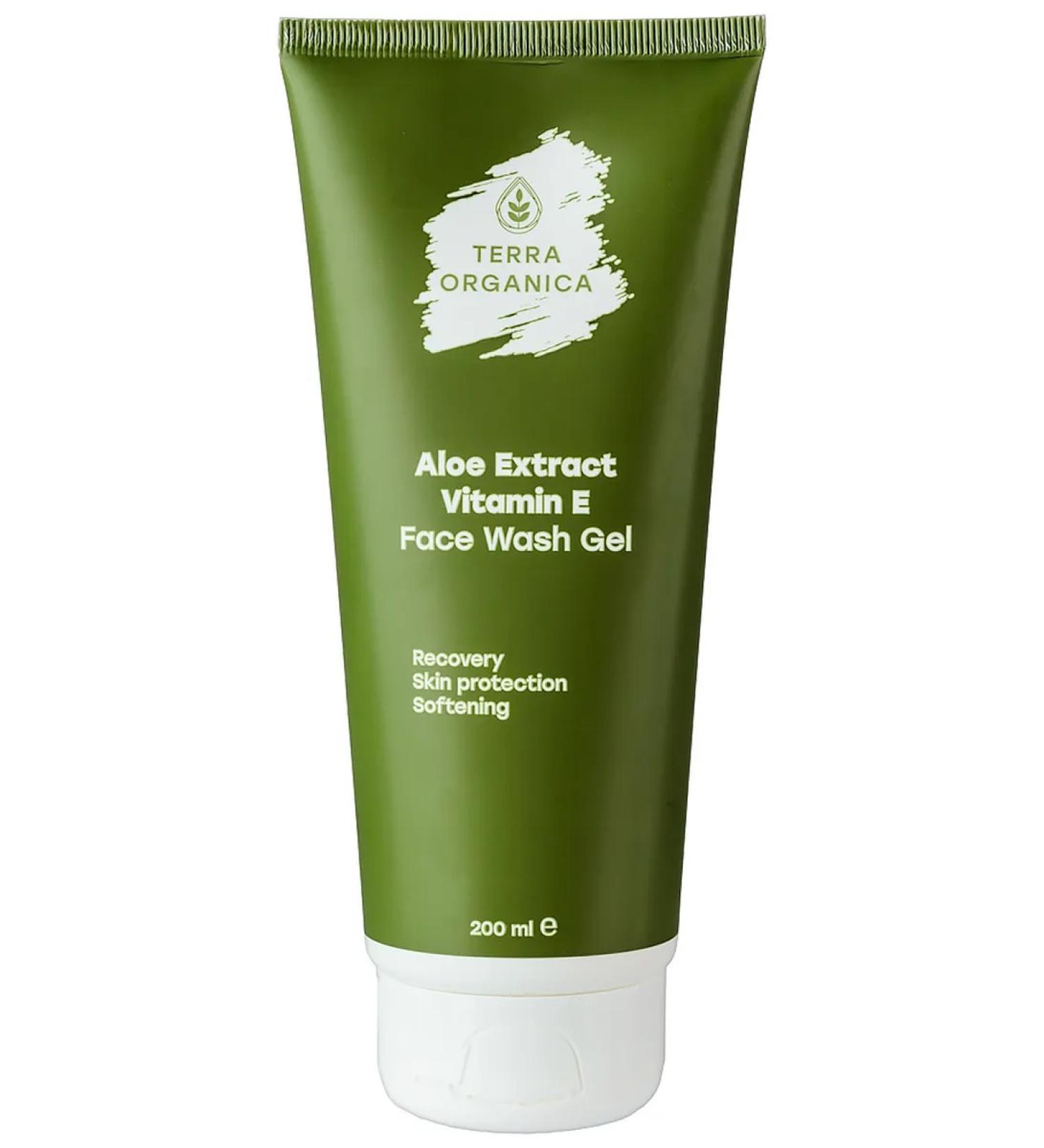 Terra Organica Facial Wash Gel with Aloe Vera Extract and Vitamin E 200 ml - Buy Online on GoSupps.com