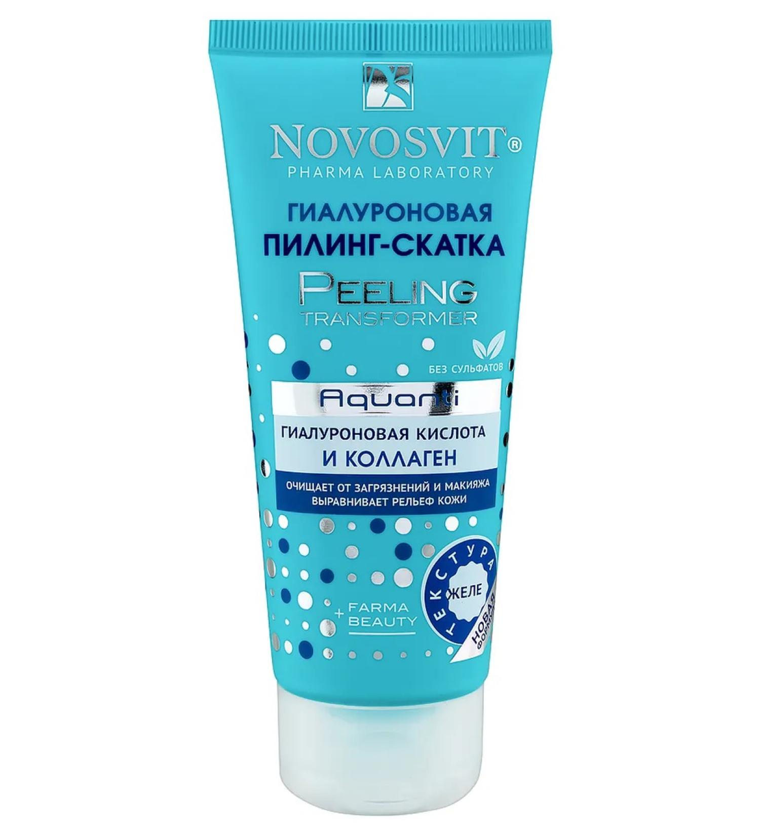Beauty and care Novosvit Hyaluronic Peeling Roll-Up Aquanti Hyaluronic Acid and Collagen 100 ml - Buy Online on GoSupps.com