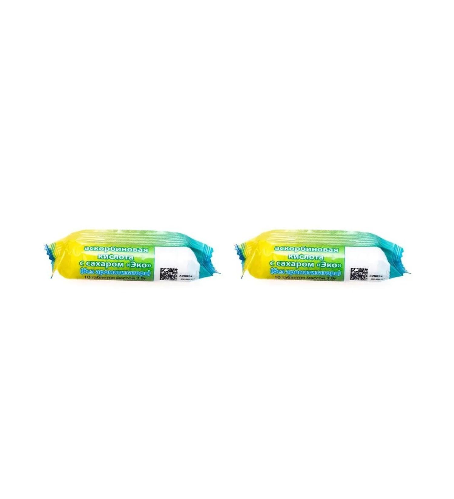 Ecotex LLC Ascorbic acid with ecohus n10 sugar table 2.9 g - 2pcs
