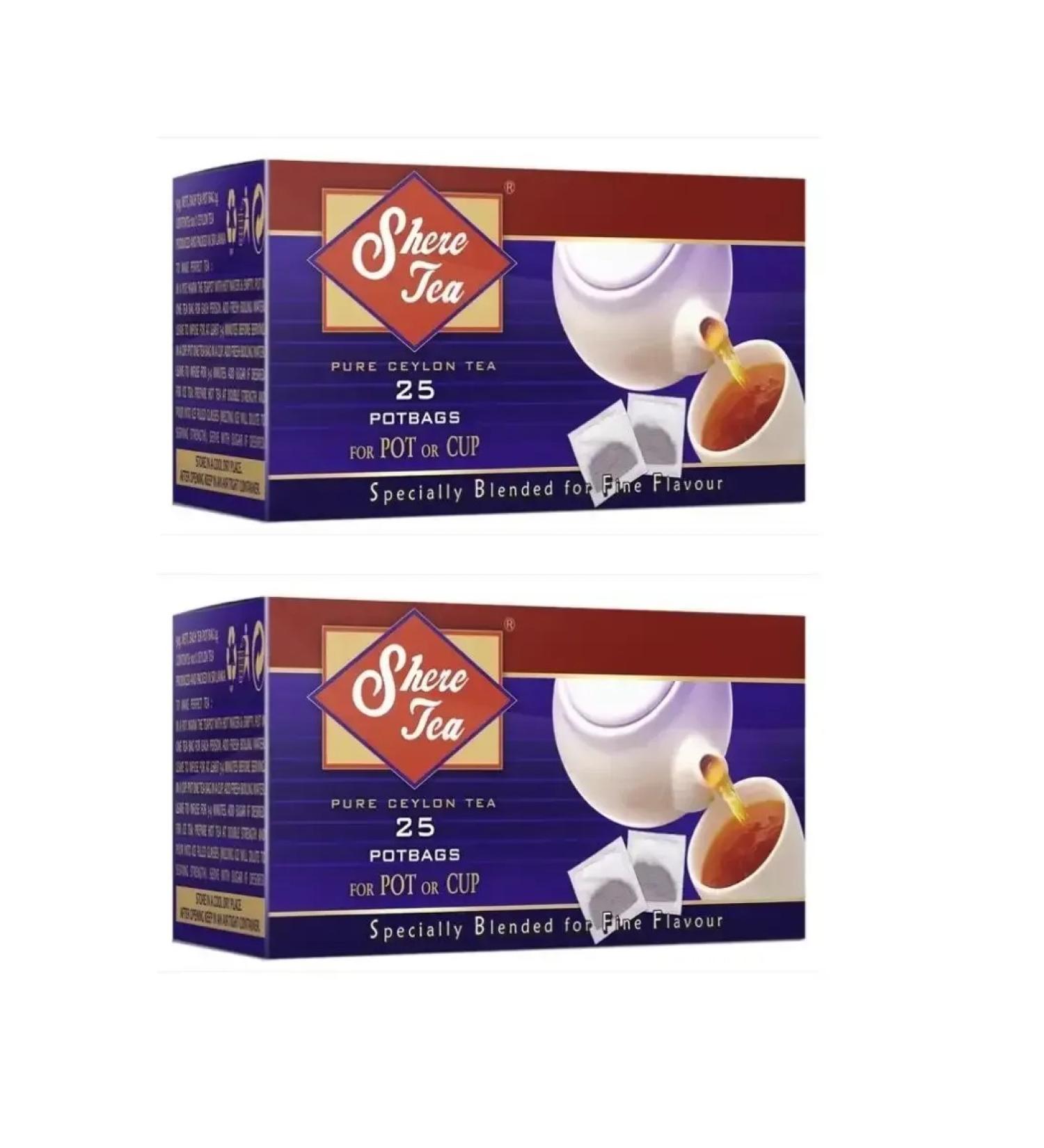 Shere Tea Black tea 2 packages of 25 bags total weight 120 grams - Buy Online on GoSupps.com