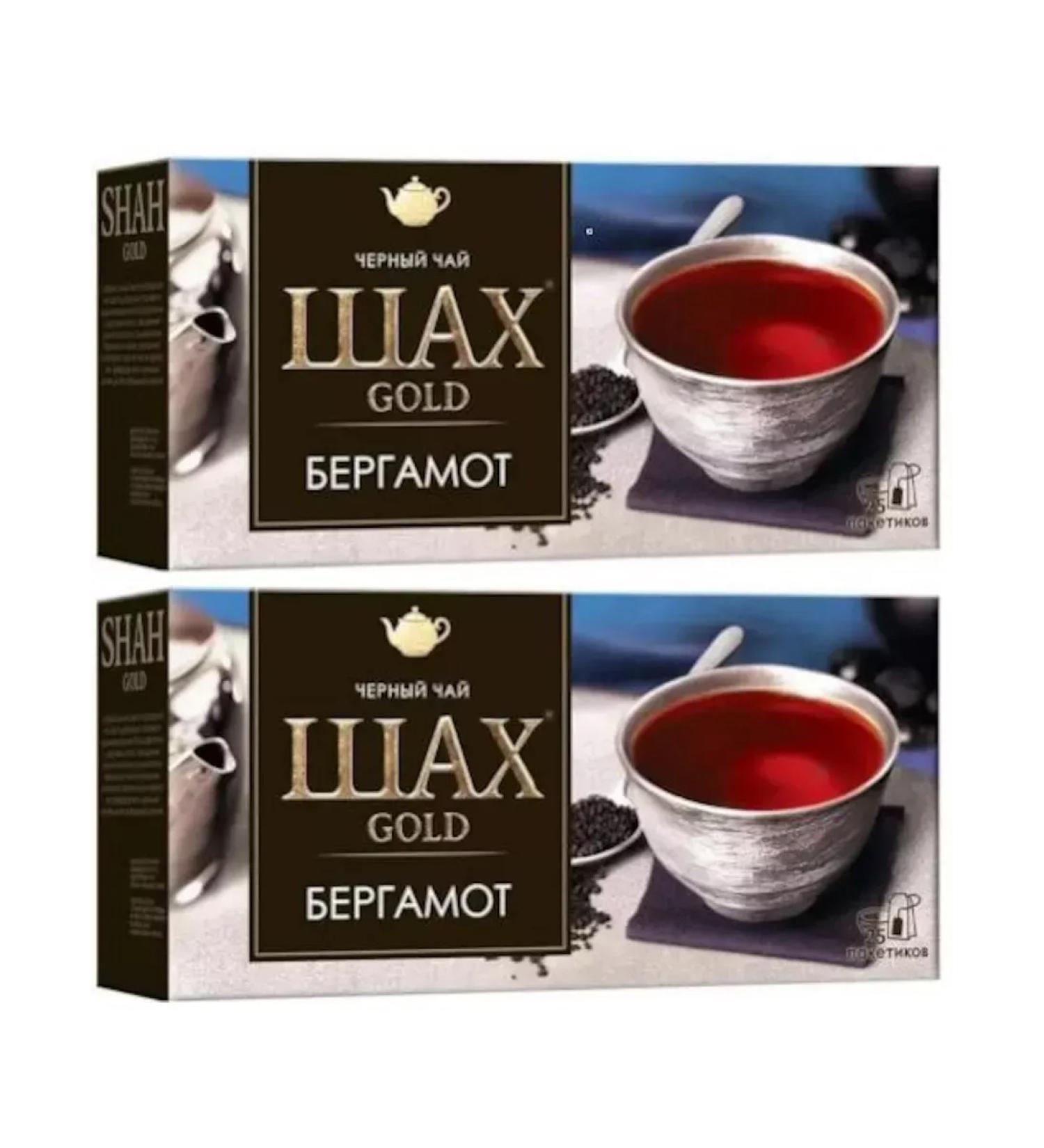 Shah Black tea Gold Bergamot 2 U to 25 PAC - Buy Online on GoSupps.com