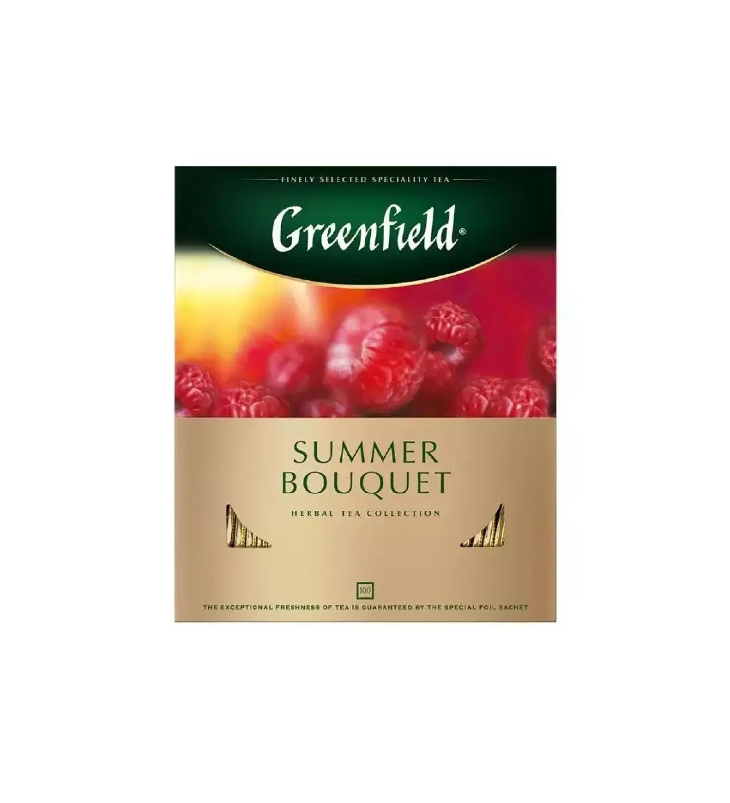 Greenfield Summer Bouquet tea raspberries 100 bags - Buy Online on GoSupps.com