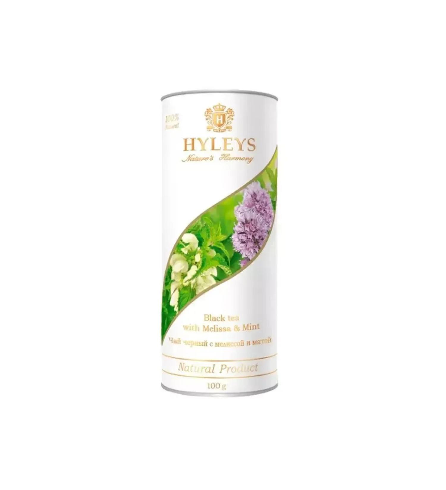 HYLEYS Black tea with lemon balm and mint leaf 100 g