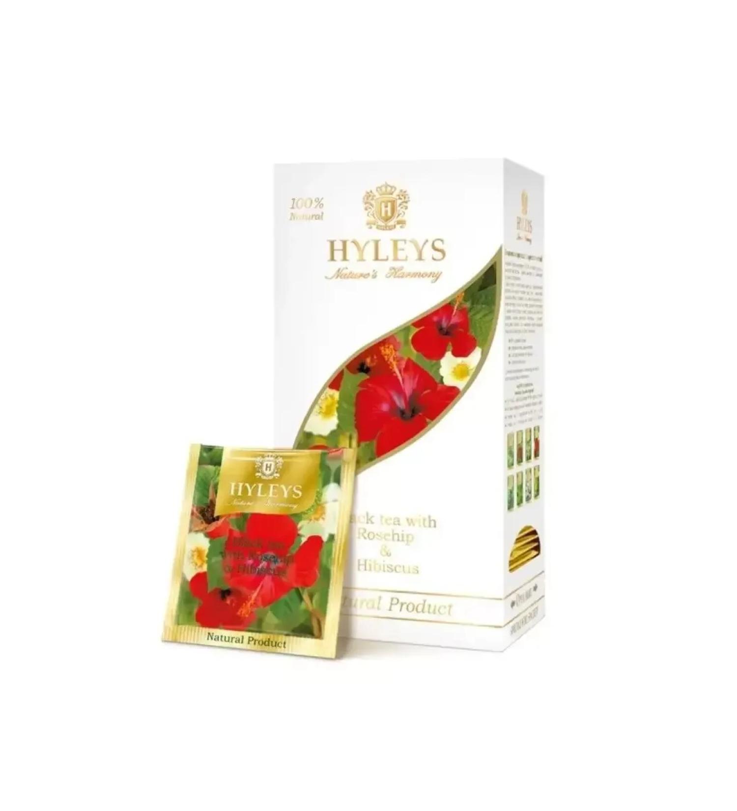 HYLEYS Black tea with rosehip and frame 25 bags
