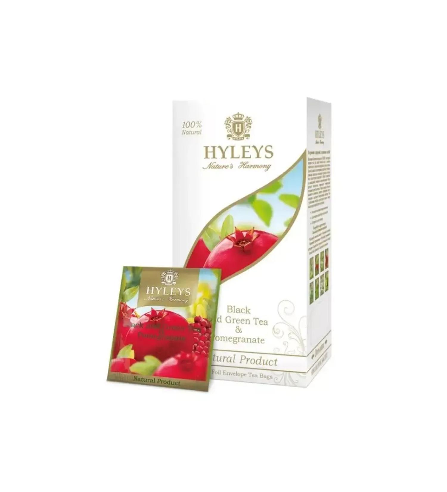 HYLEYS Black and green tea with grenade 25 bags