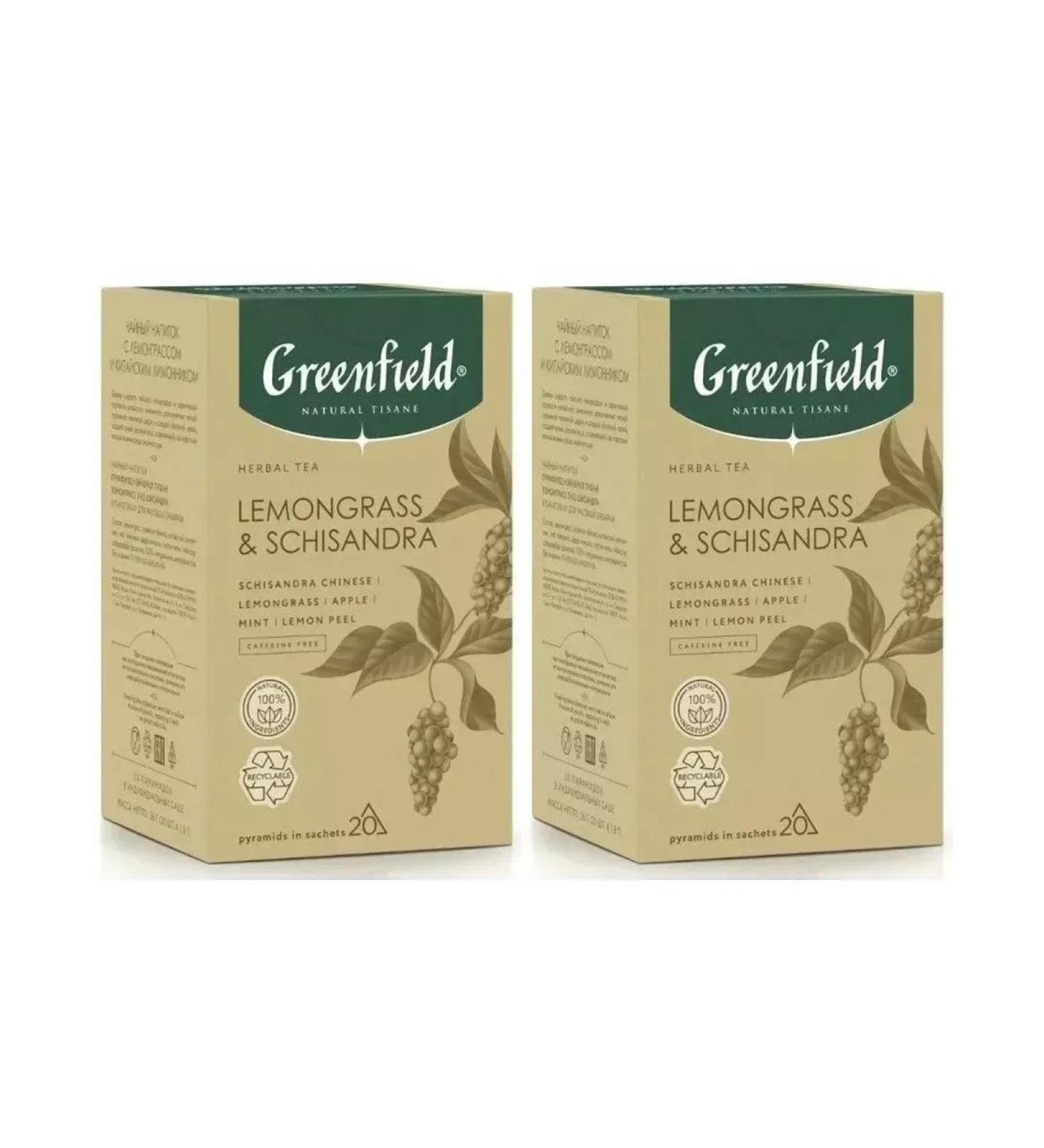 Greenfield Tea in Lemongrass Schisandra 2 UD pyramids - Buy Online on GoSupps.com