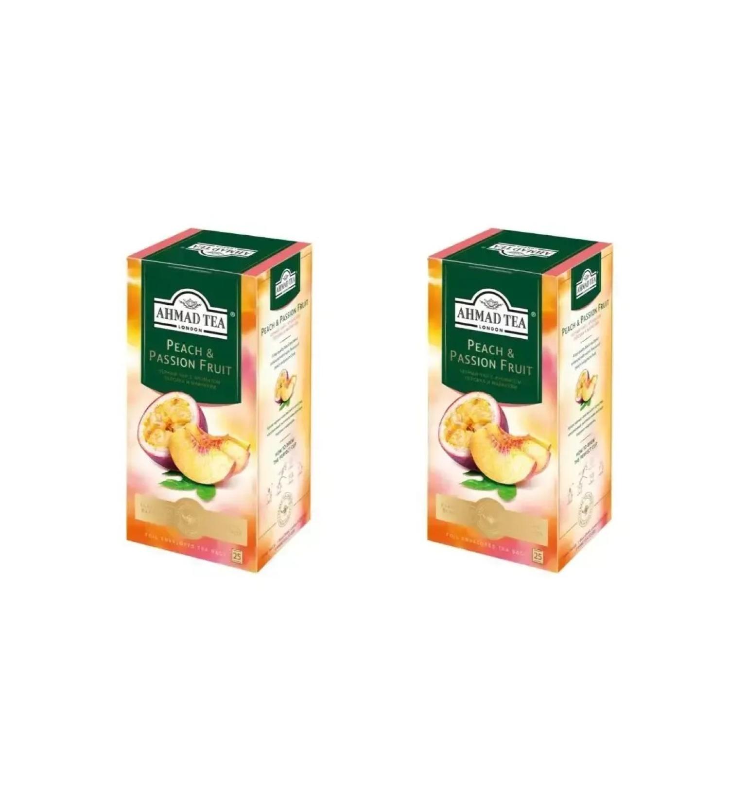 Ahmad Tea Black tea with the aroma of peach-markeia 2 packages - Buy Online on GoSupps.com