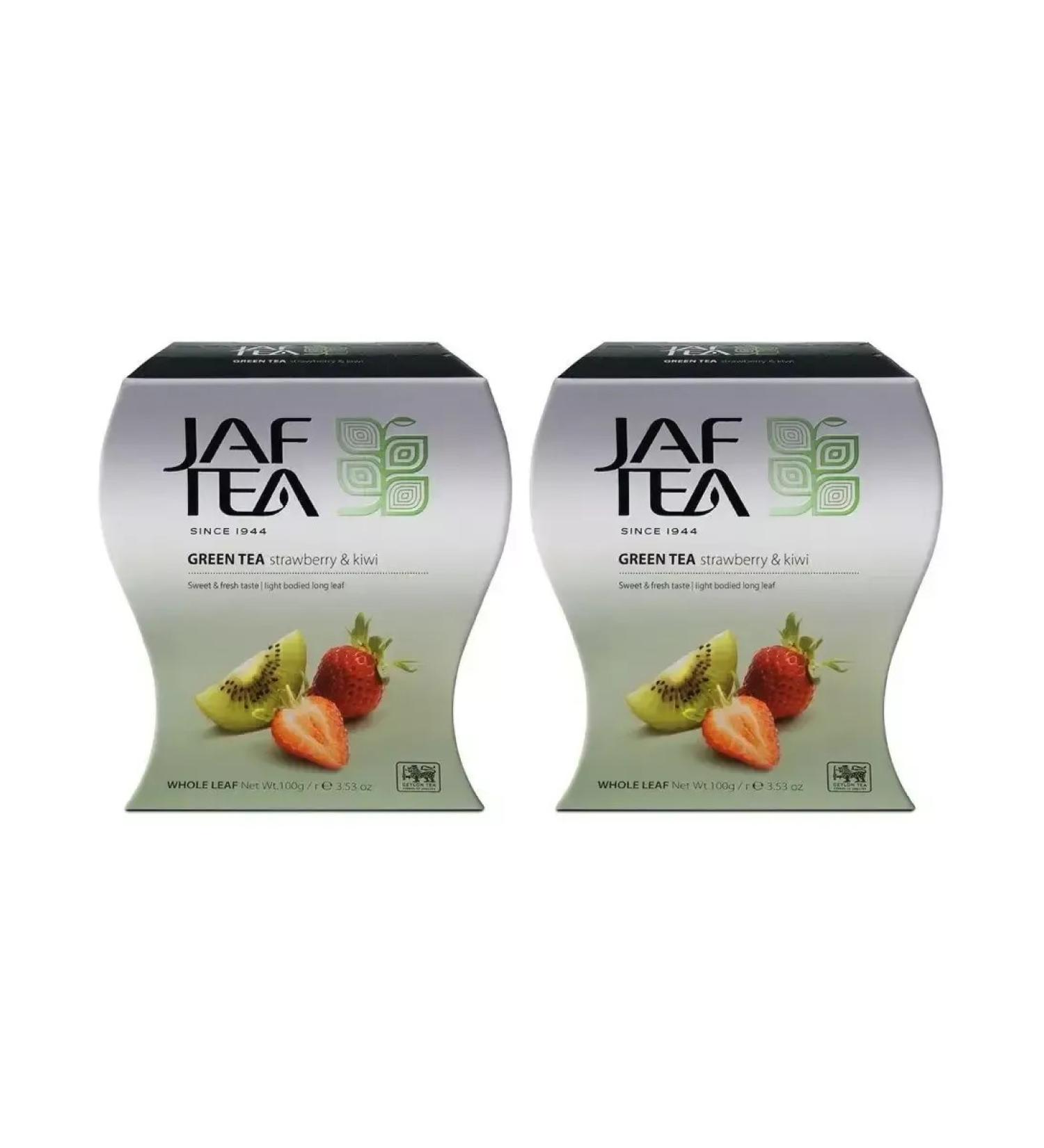 Jaf Tea Green tea with kiwi and strawberries 100 g 2 packages - Buy Online on GoSupps.com