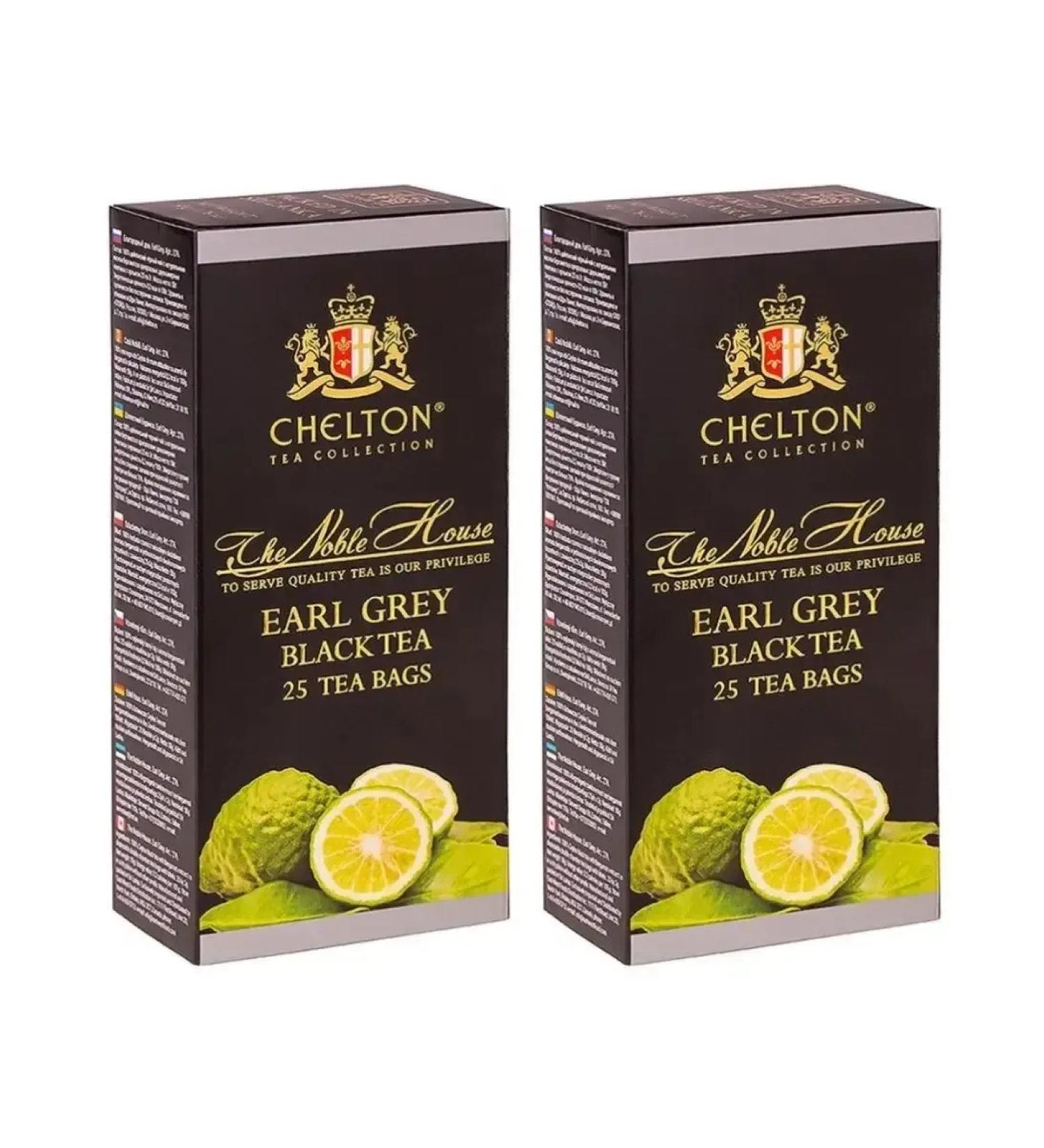 Chelton Black tea Earl Grey with bergamot oil 2 U to 25 packets - Buy Online on GoSupps.com