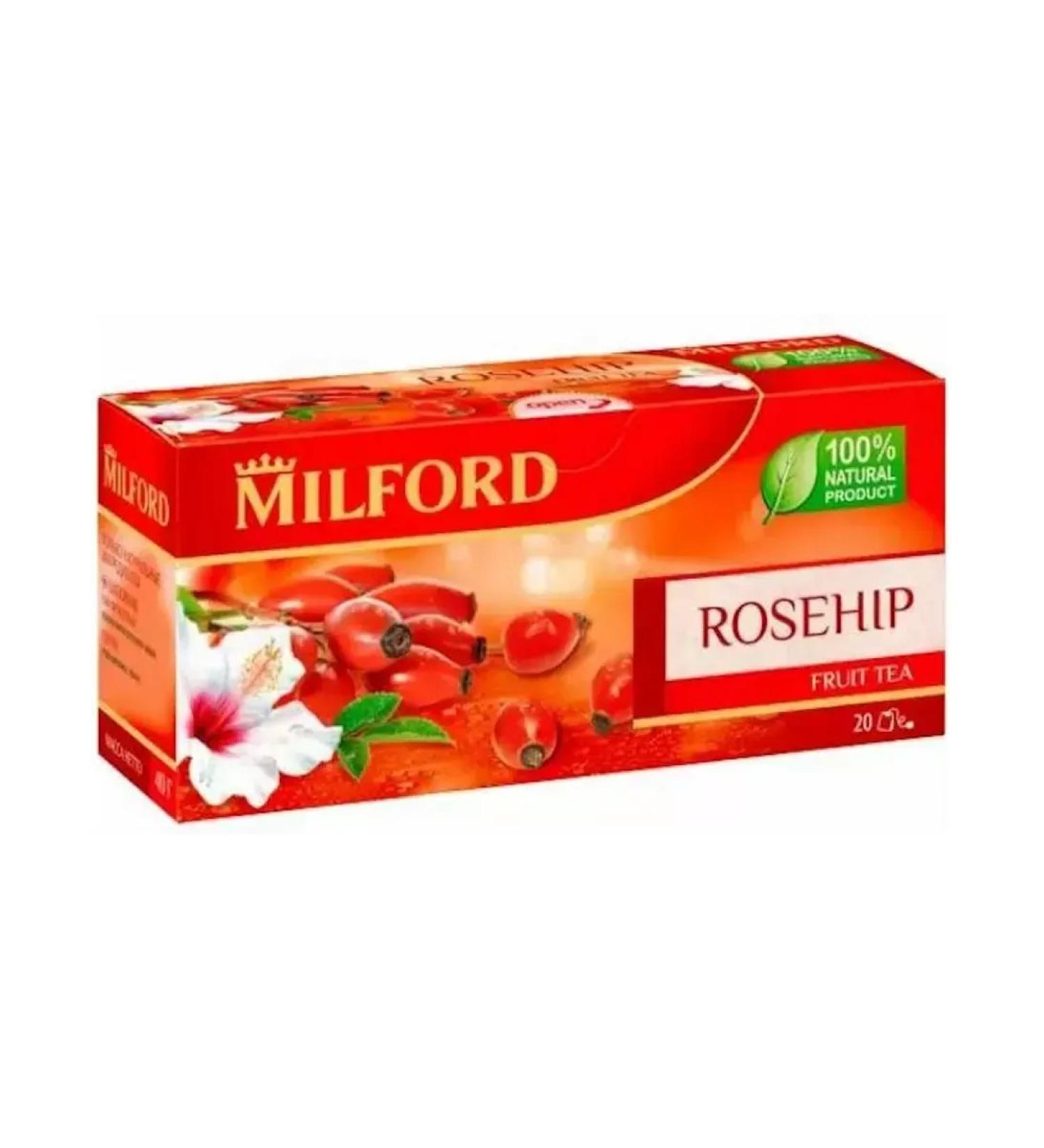 Milford Herbal rosehip tea 20 pack - Buy Online on GoSupps.com