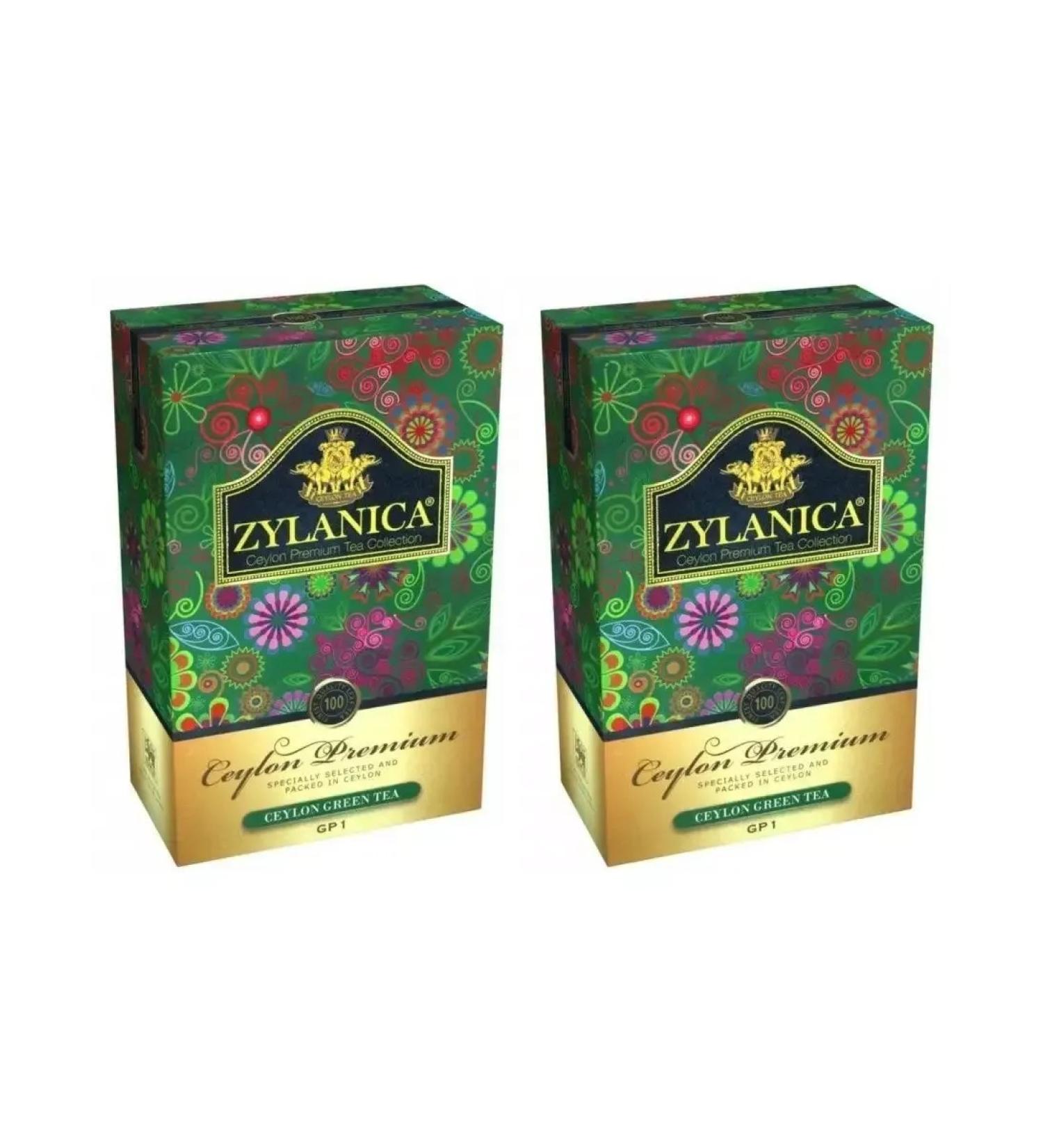 Zylanica Green tea CEYLON PREMIUM Collection 100 g 2pcs - Buy Online on GoSupps.com