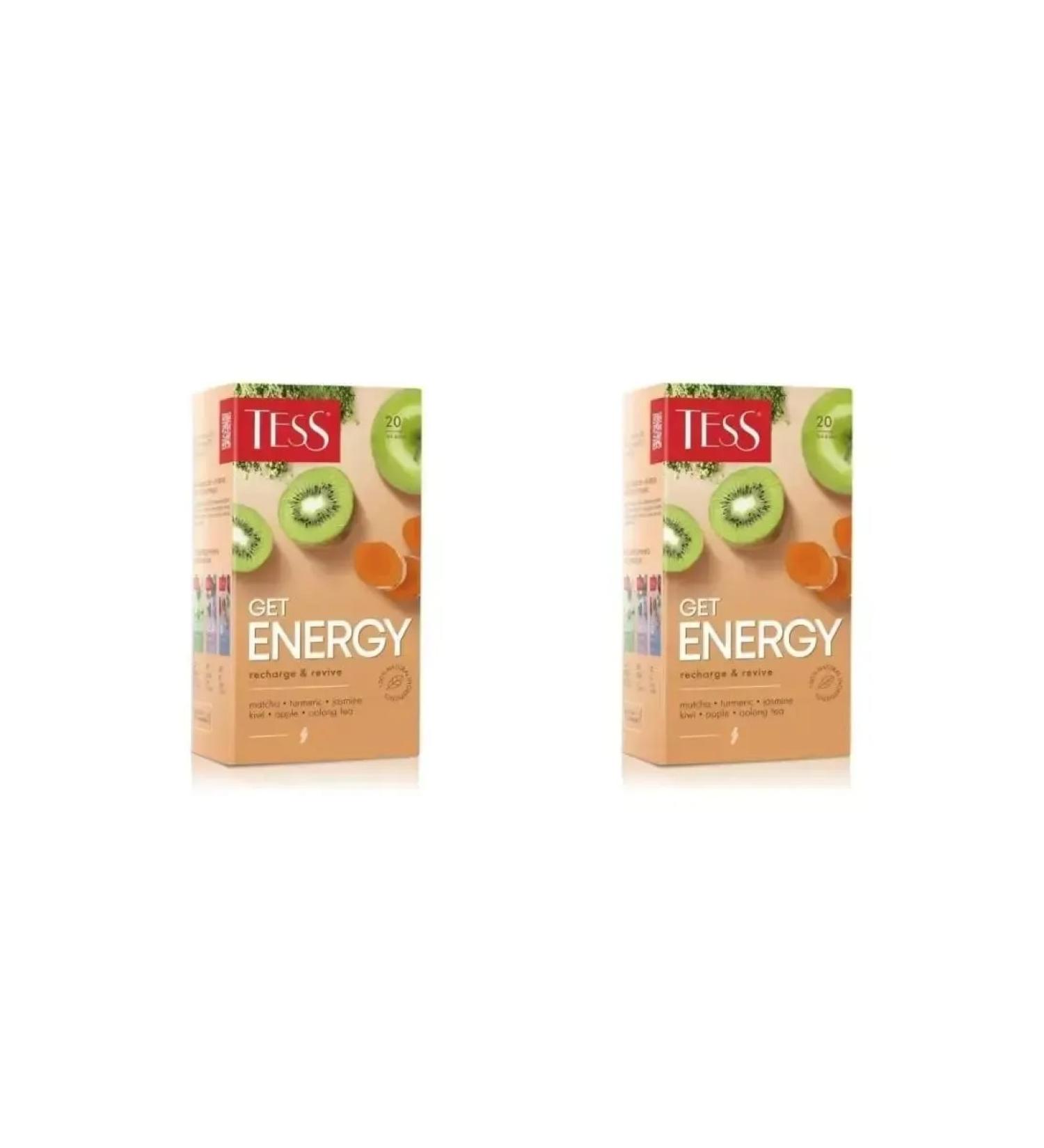 TESS Get Energy oolong tea with additives 20 bags - Buy Online on GoSupps.com