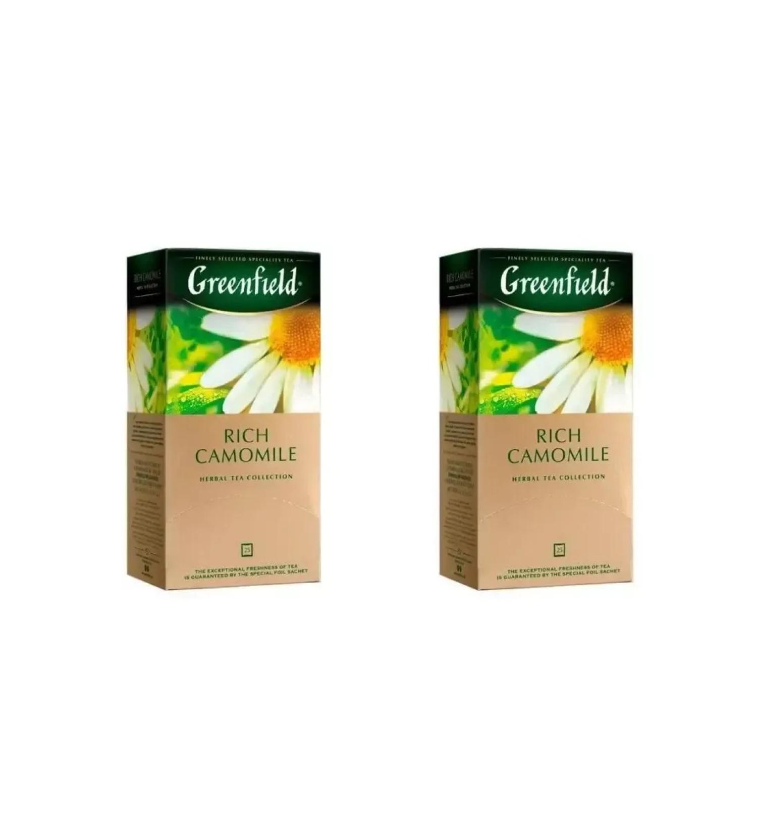 Greenfield Herbal tea rich camomile 25 bags - Buy Online on GoSupps.com
