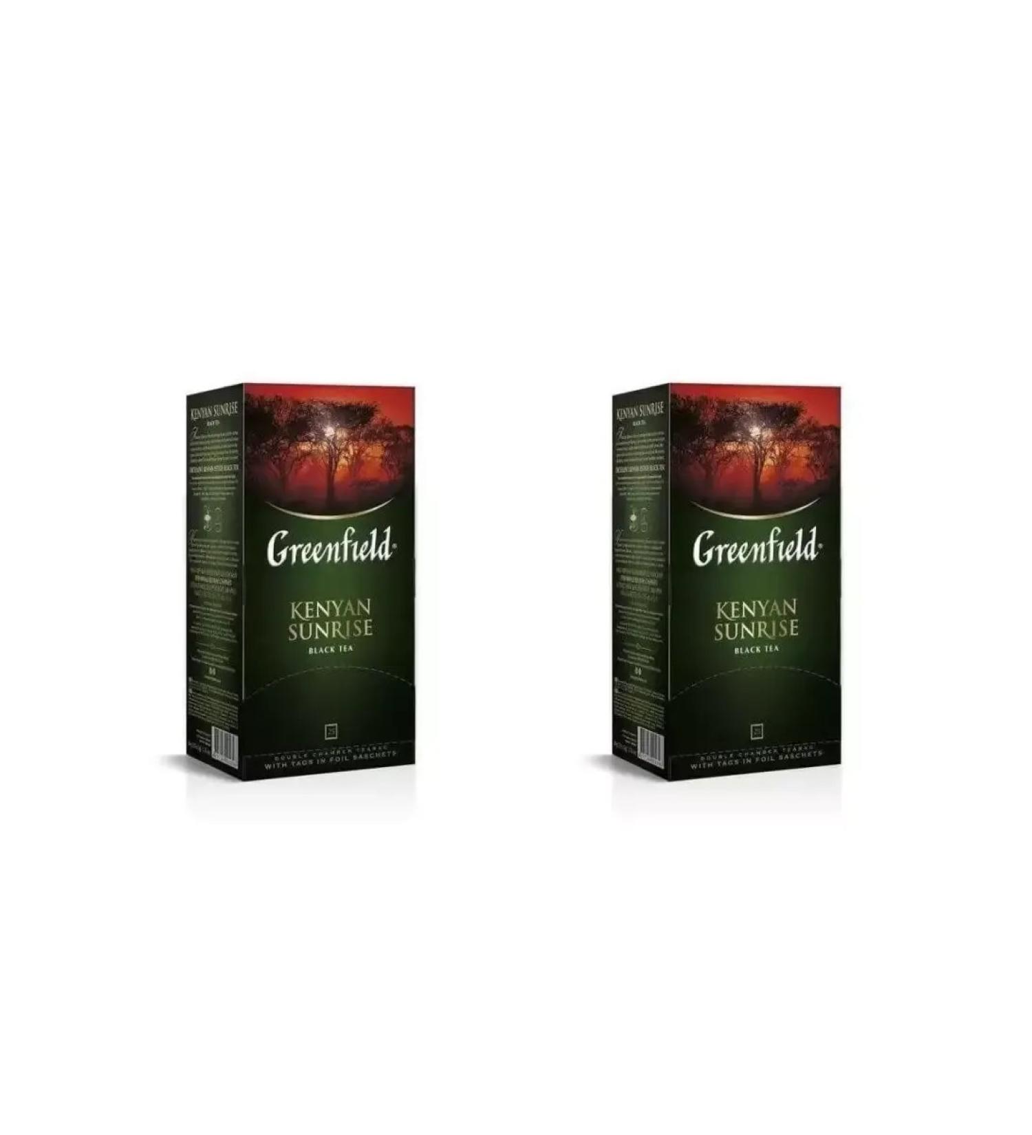 Greenfield Black tea Kenyan Sunrise 2 U to 25 bags - Buy Online on GoSupps.com