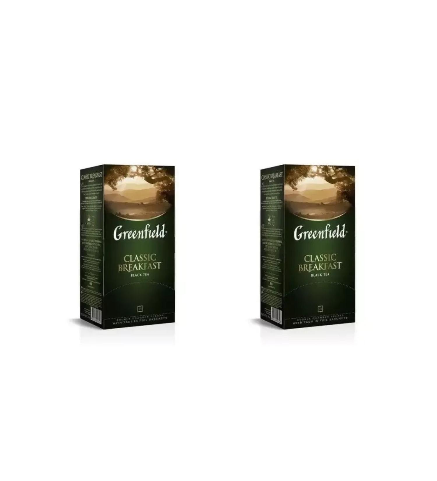Greenfield Classic Breakfast black tea 25 bags - Buy Online on GoSupps.com