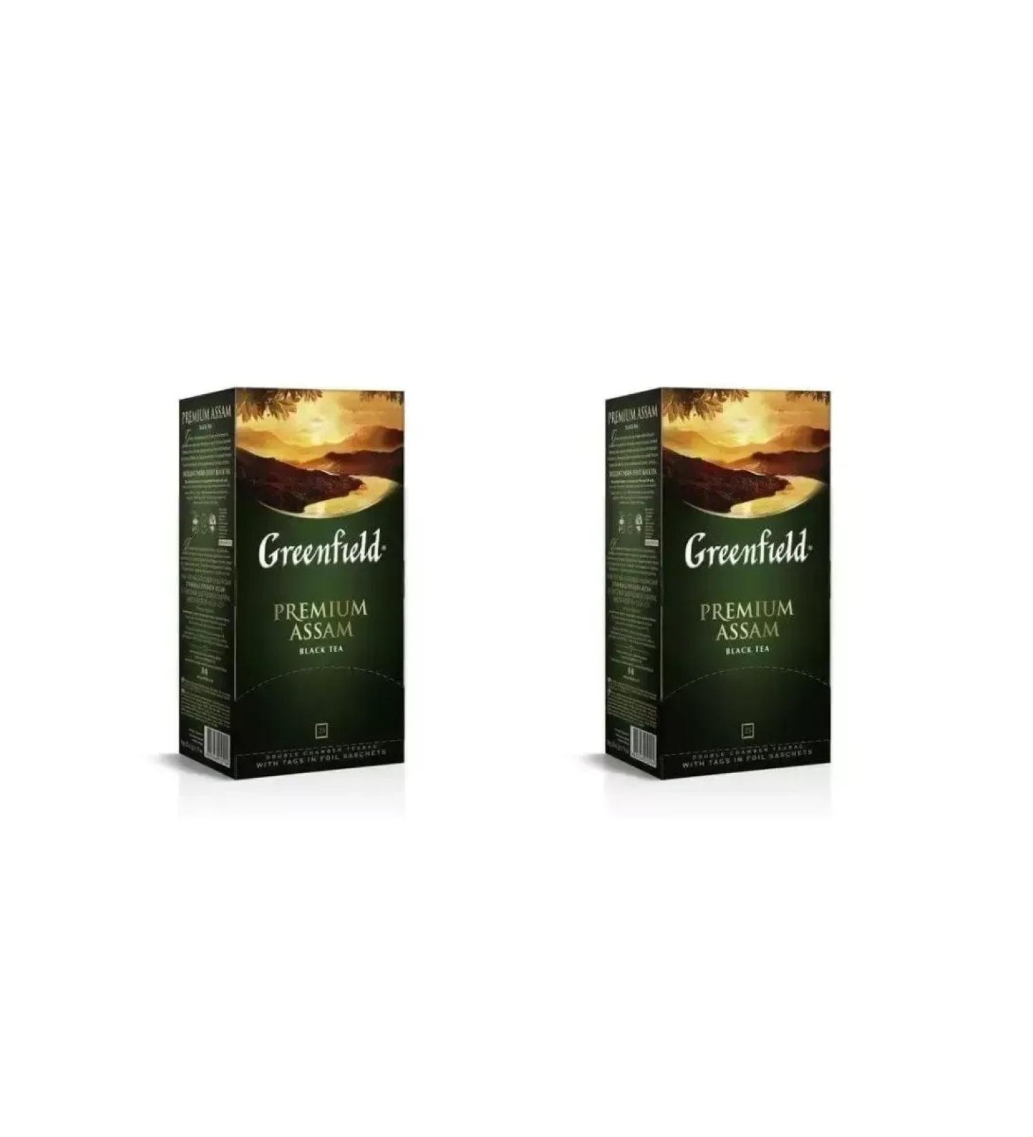 Greenfield Black tea Premium Assam 25 bags - Buy Online on GoSupps.com