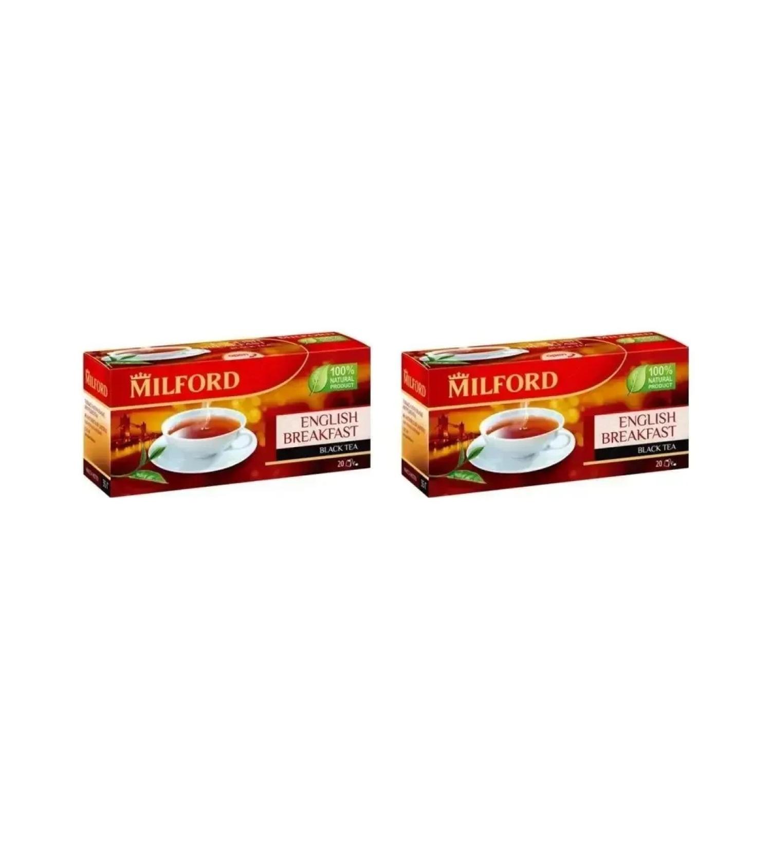 Milford Black English breakfast 20 pack. x 1.75 gr - Buy Online on GoSupps.com
