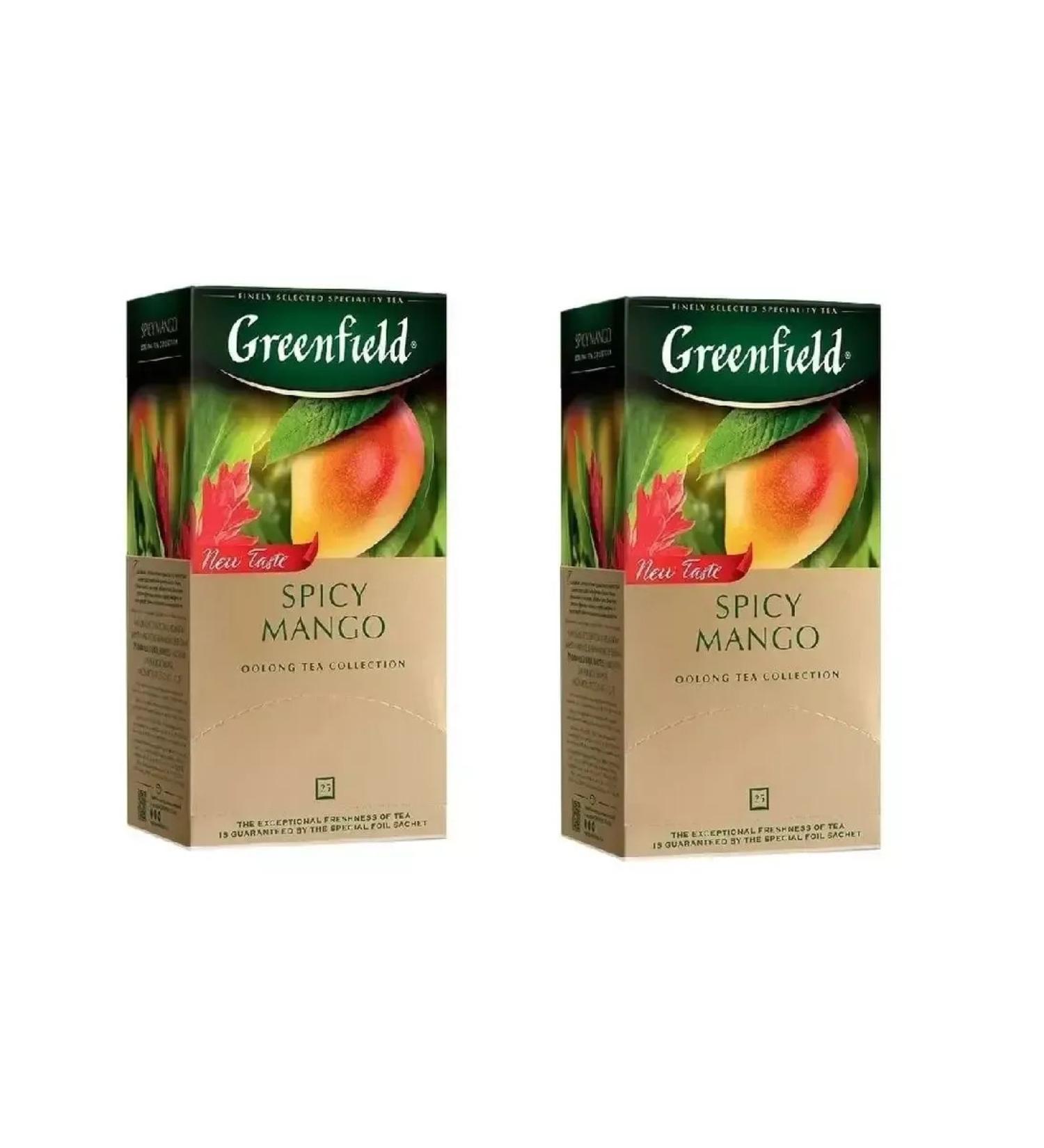 Greenfield Spicy Mango tea 25 bags x 2 g - Buy Online on GoSupps.com