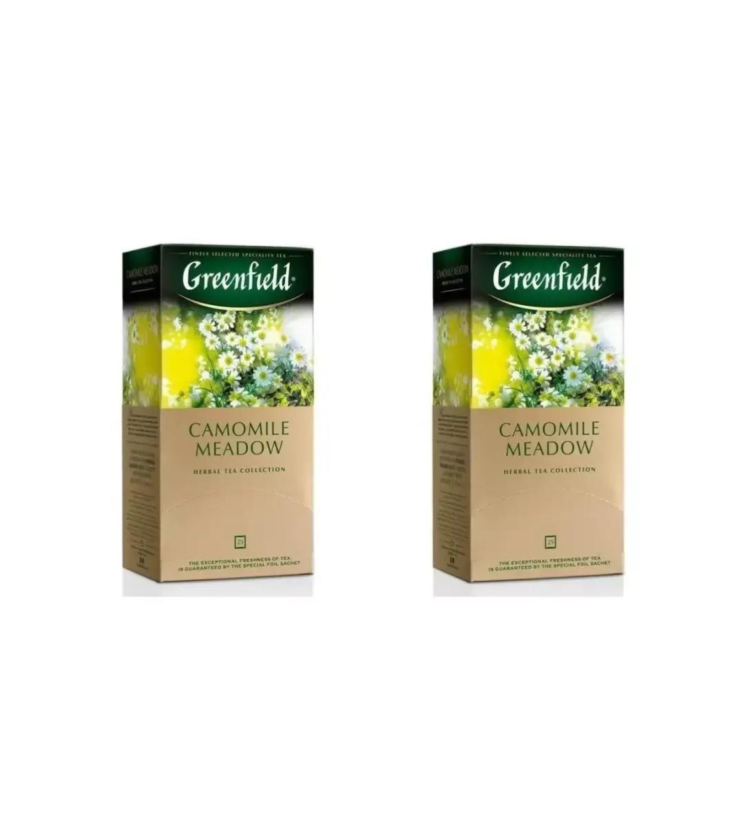 Greenfield Herbal Camomile Meadow tea 25 bags - Buy Online on GoSupps.com
