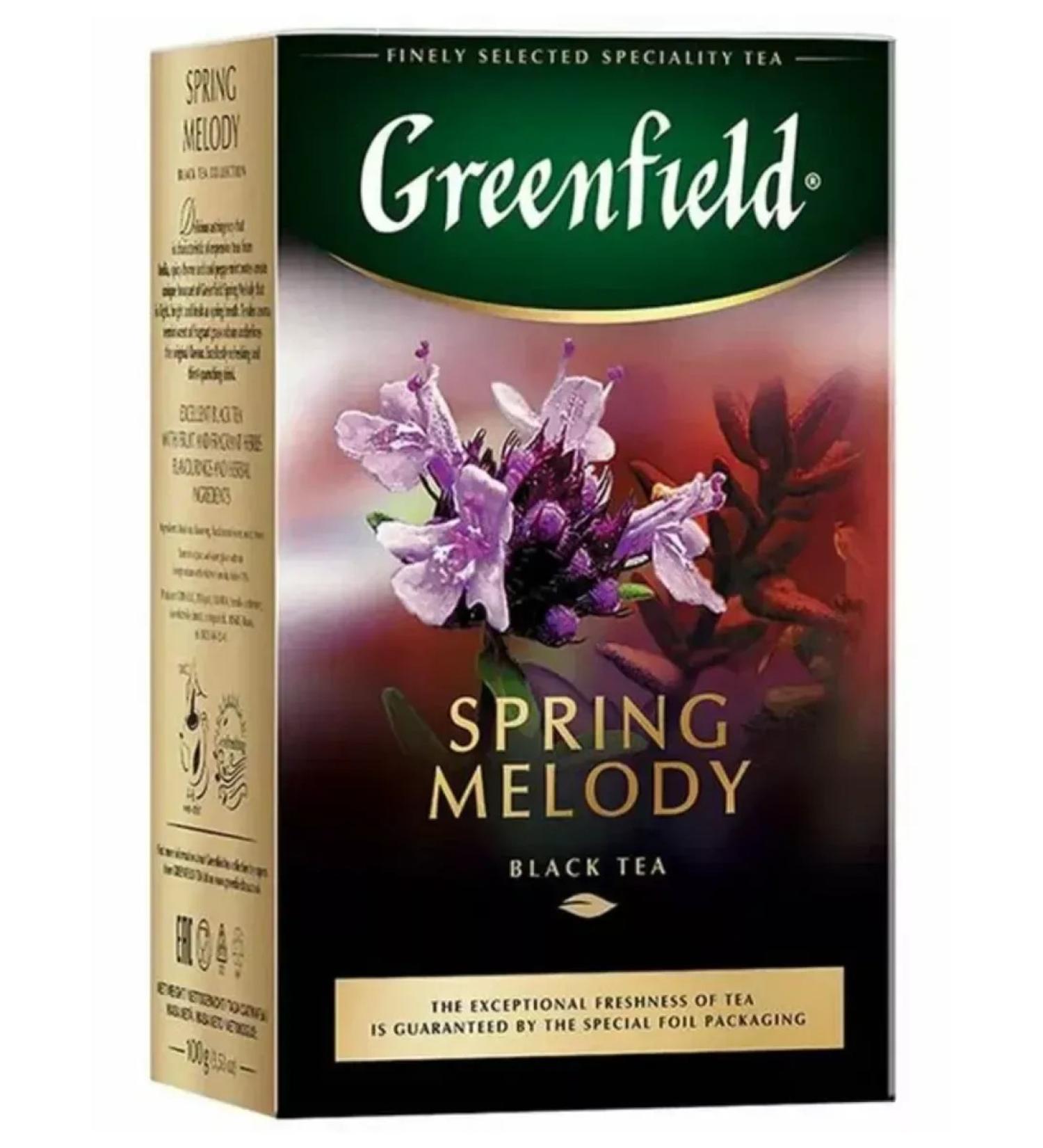 Greenfield Black tea with thyme Spring Melody 100 gr. - Buy Online on GoSupps.com