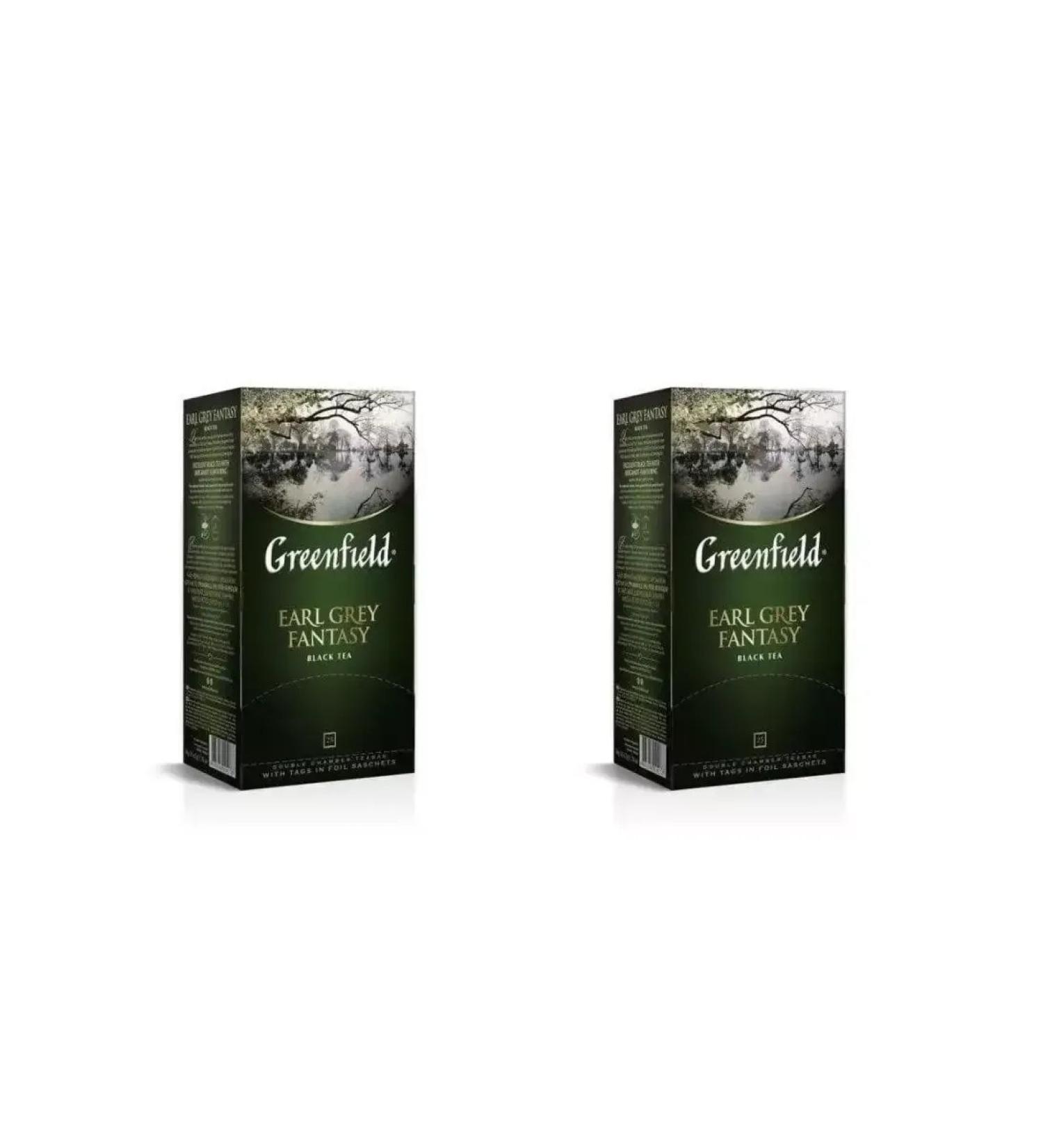 Greenfield Black tea Earl Grey Fantasy 25 bags - Buy Online on GoSupps.com