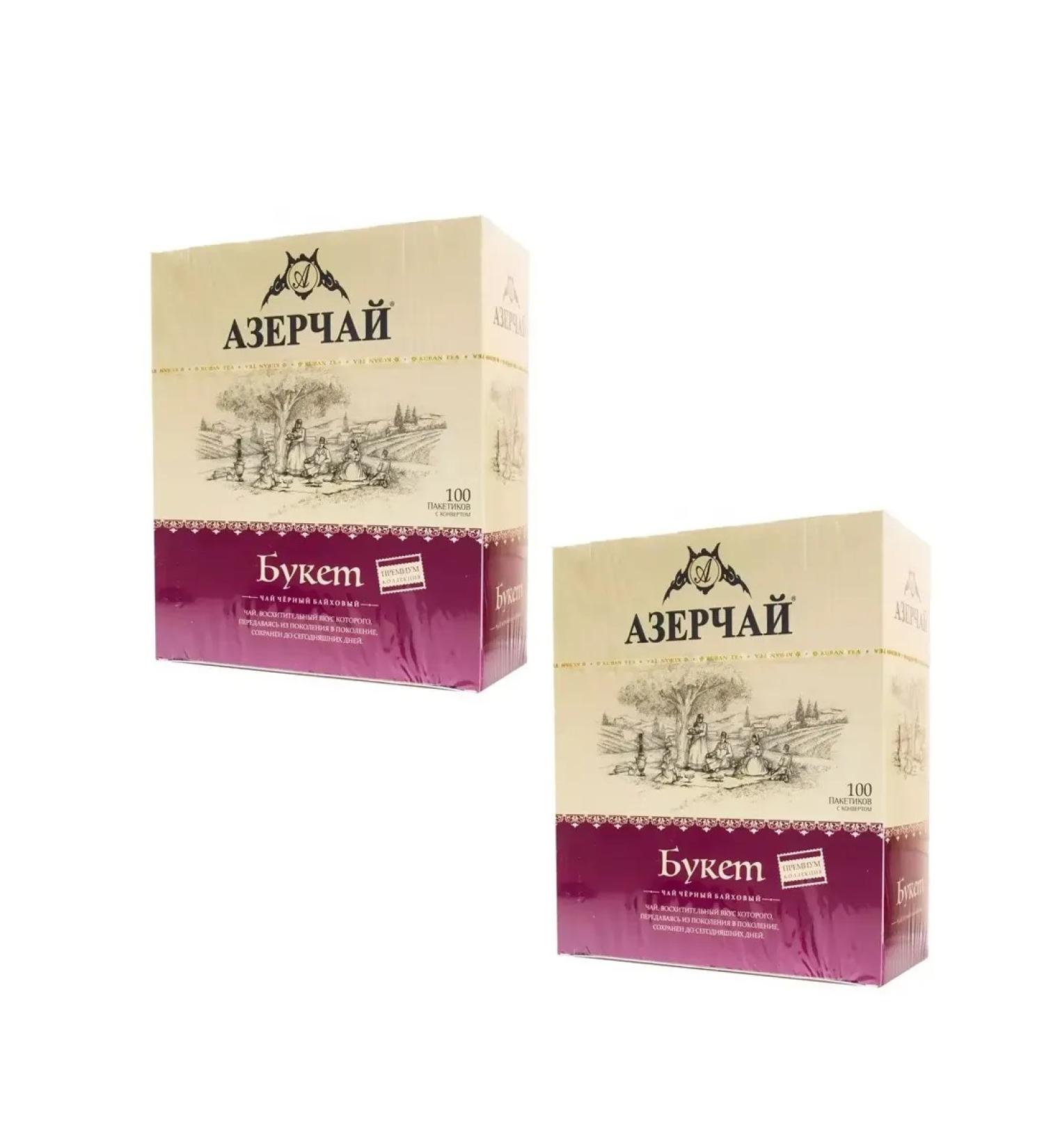 Azerchay Black tea Premium bouquet 100 pcs 2 packs - Buy Online on GoSupps.com