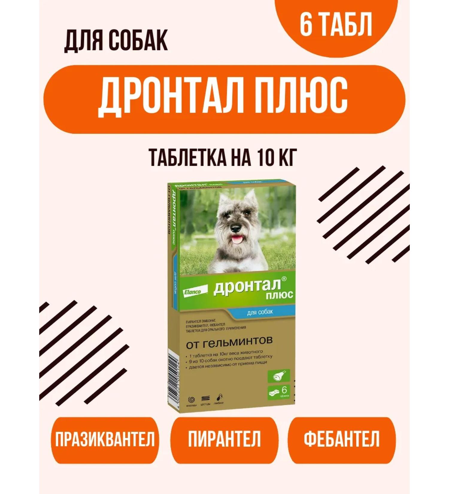 Elanco Drontal plus 6 tablets for medium dogs