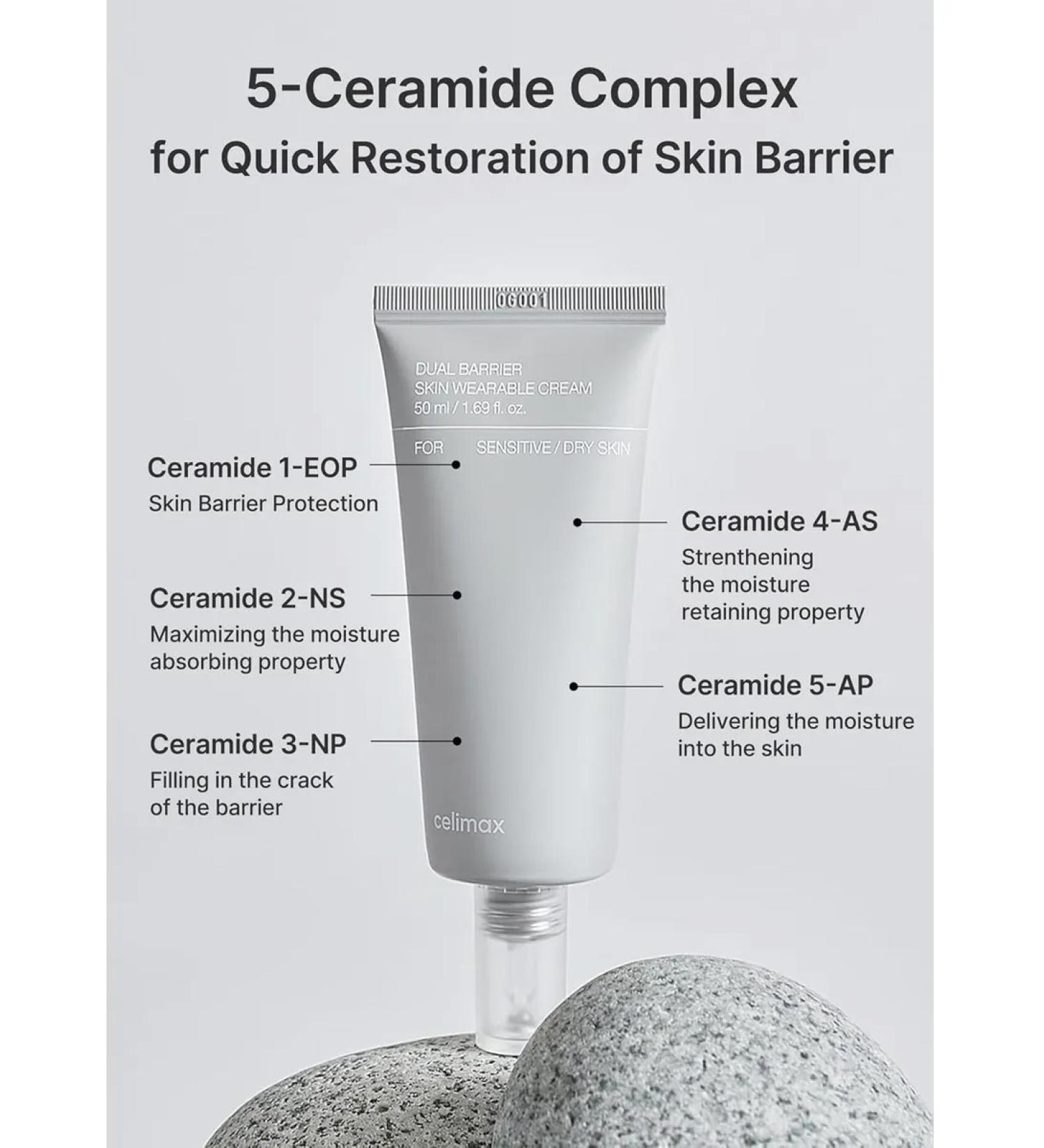 Celimax face cream with ceramides and peptide - Buy Online on GoSupps.com