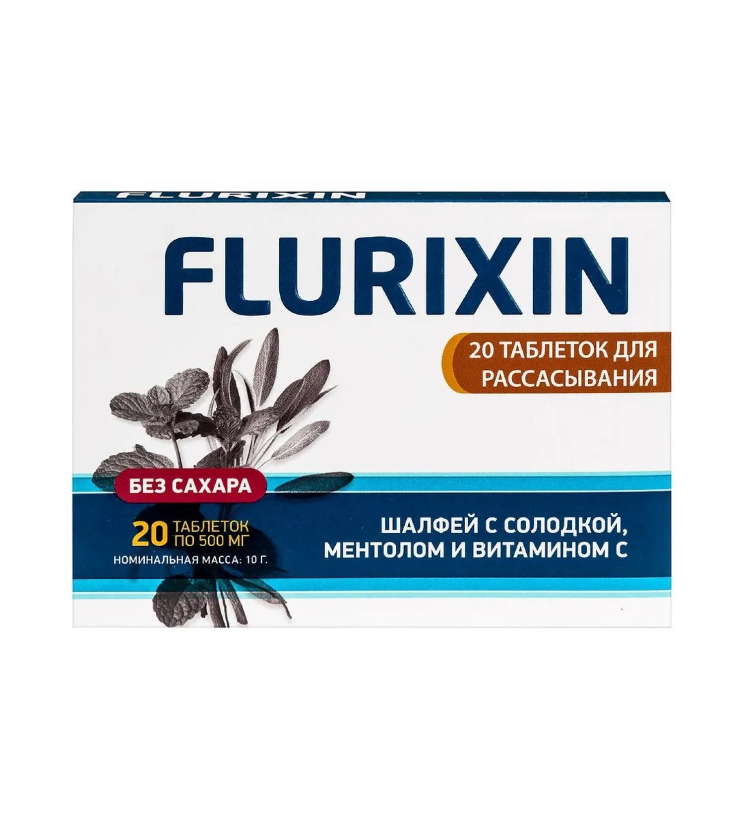 Beauty Flurixin sage with licorice menthol and vitamin C 20 tablets 500 mg each - Buy Online on GoSupps.com