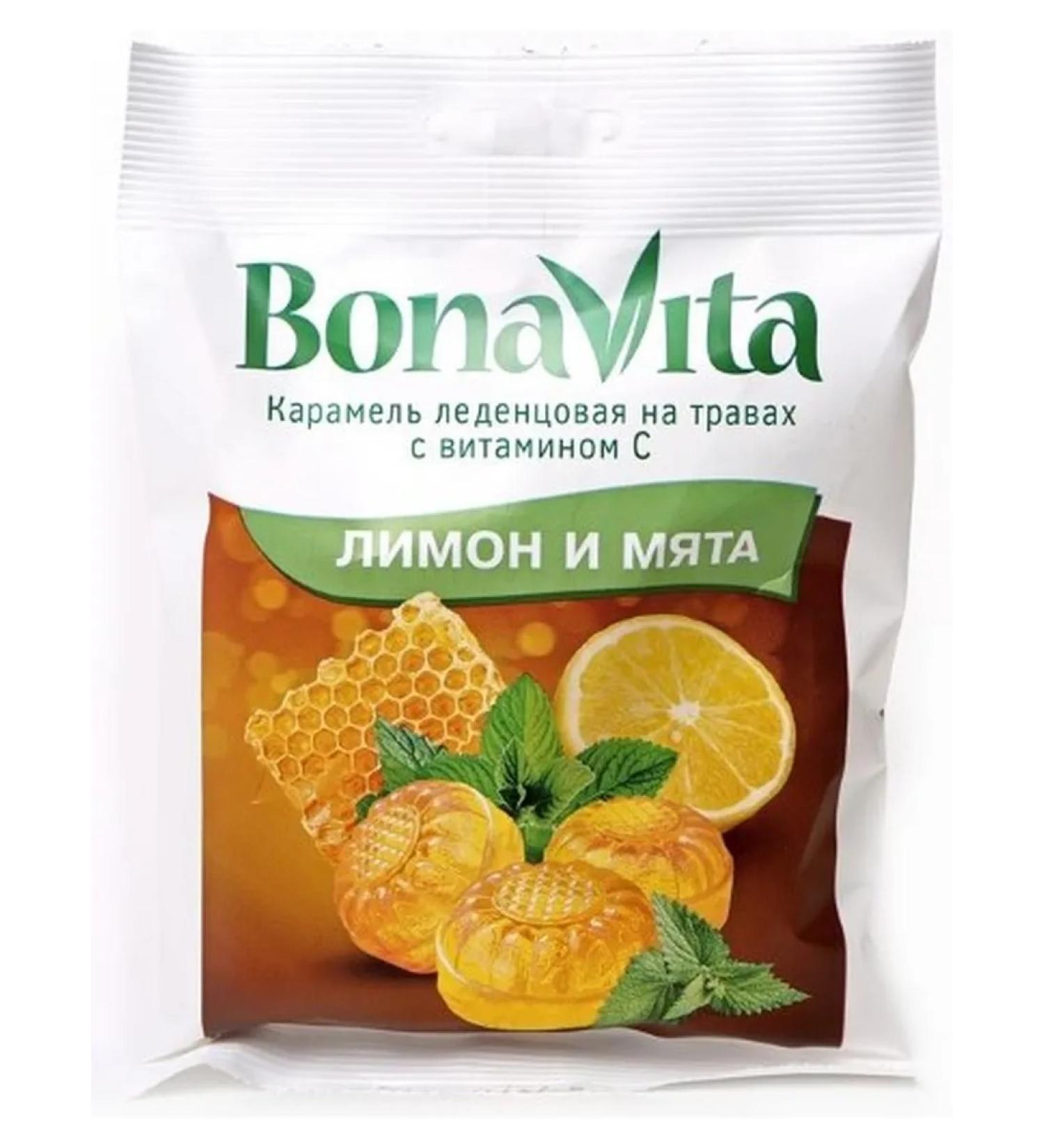 Beauty Bona Vita Lemon and Mint Caramel Candy with Vitamin C 60g