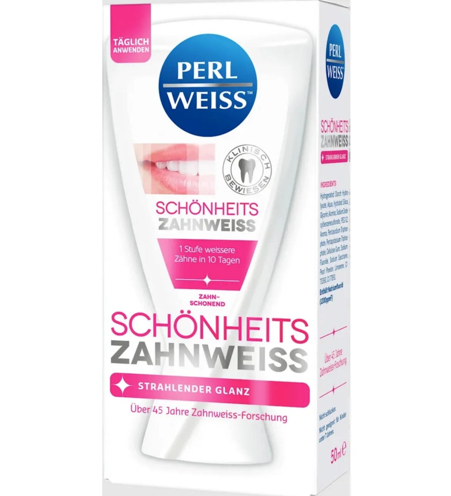 Pearl Weiss Schonheits Zahnweiss whitening toothpaste 50 ml