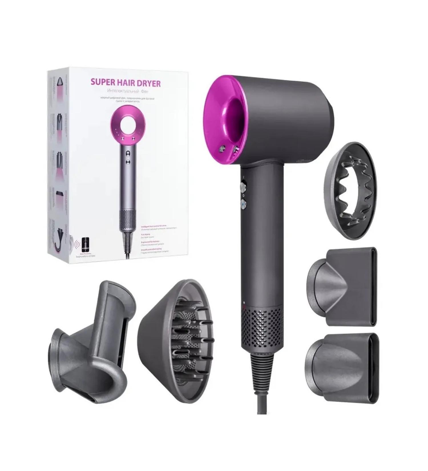 Multifunctional set for hair styling with a hairdryer