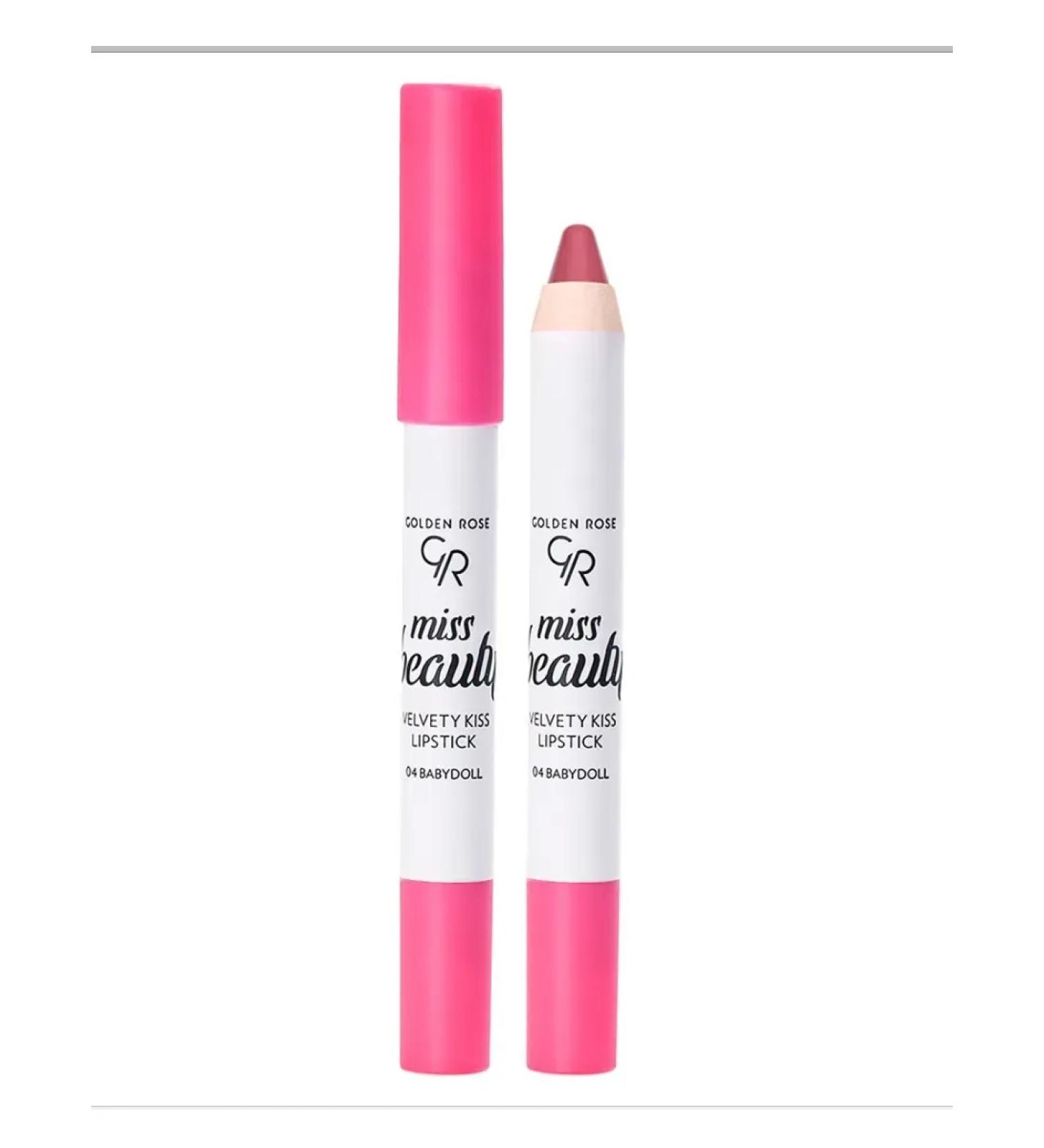 Golden Rose MISS BEAUTY Velvety Kiss Lipstick 04 - Buy Online on GoSupps.com