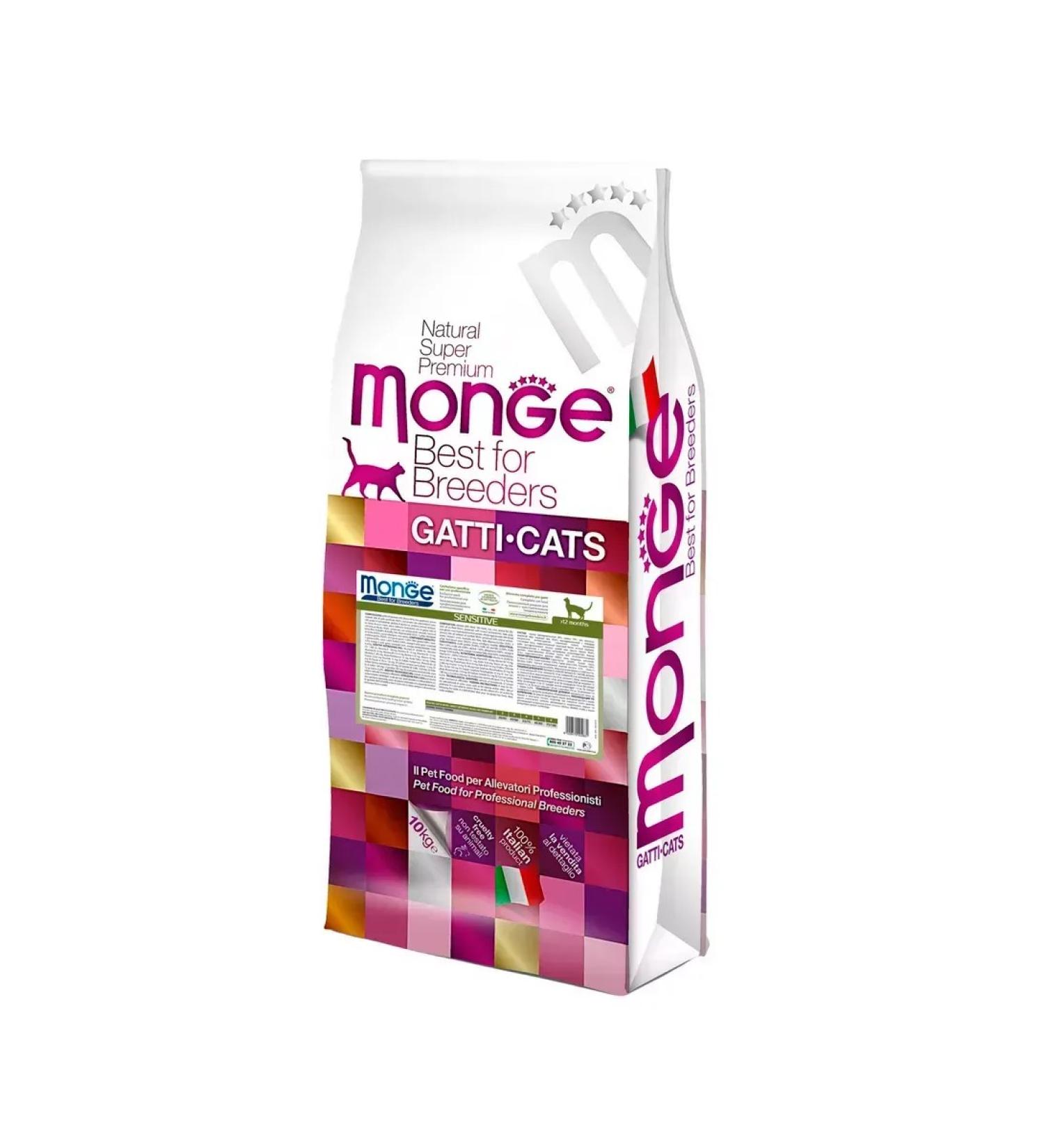 MONGE Dry food for Sensetive cats with chicken 10 kg