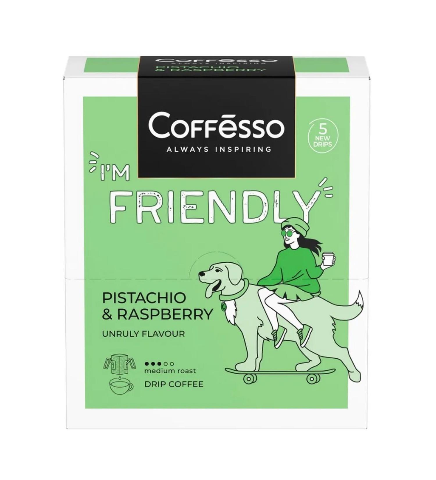 COFFESSO Ground coffee in the Friendly drip pack (5pcs*9g)