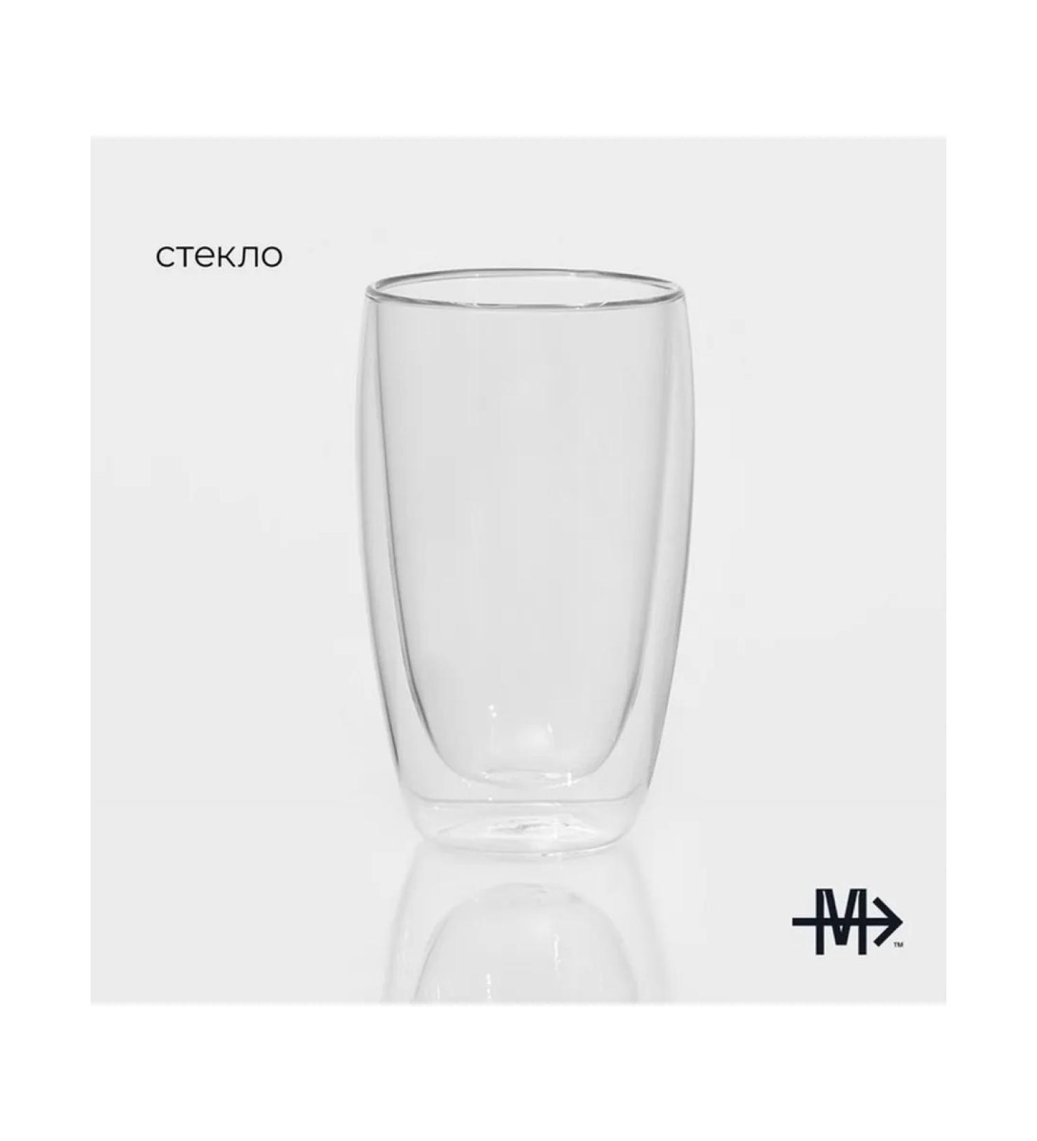 Glass glass with double walls for drinks - Buy Online on GoSupps.com
