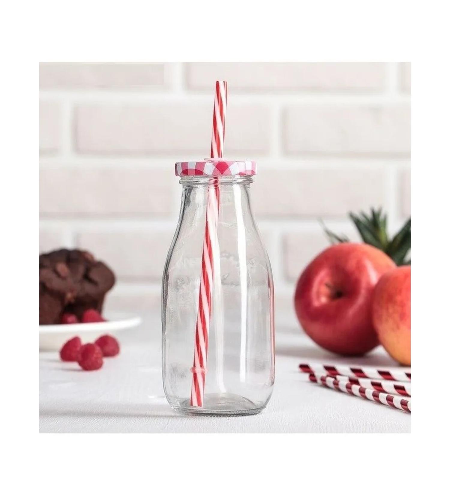 A bottle with a lid for a pipe v-320ml material glass