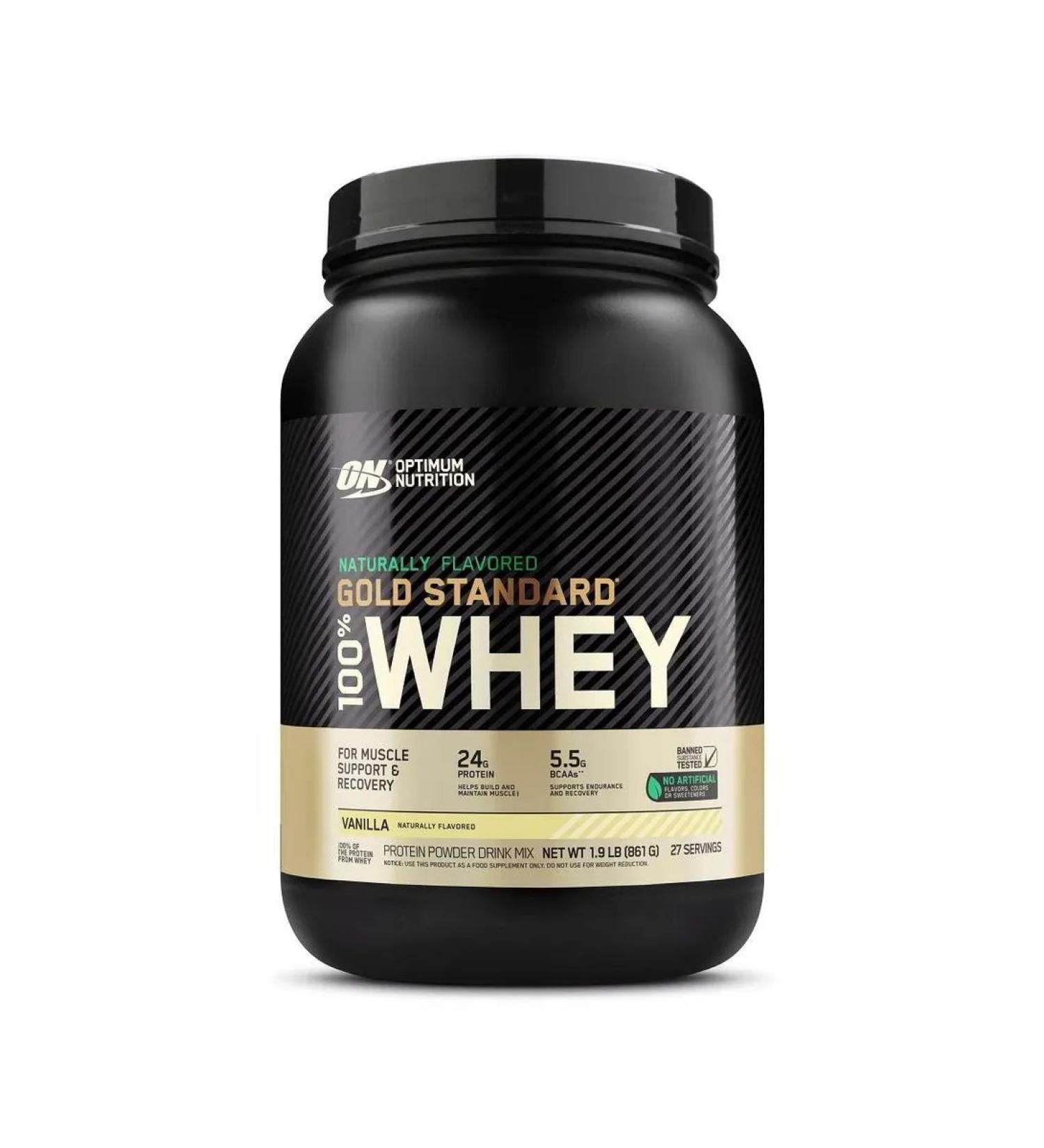 Optimum Nutrition Protein 100% Whey Gold Standard Natural 861 gr 1.9LB vanilla