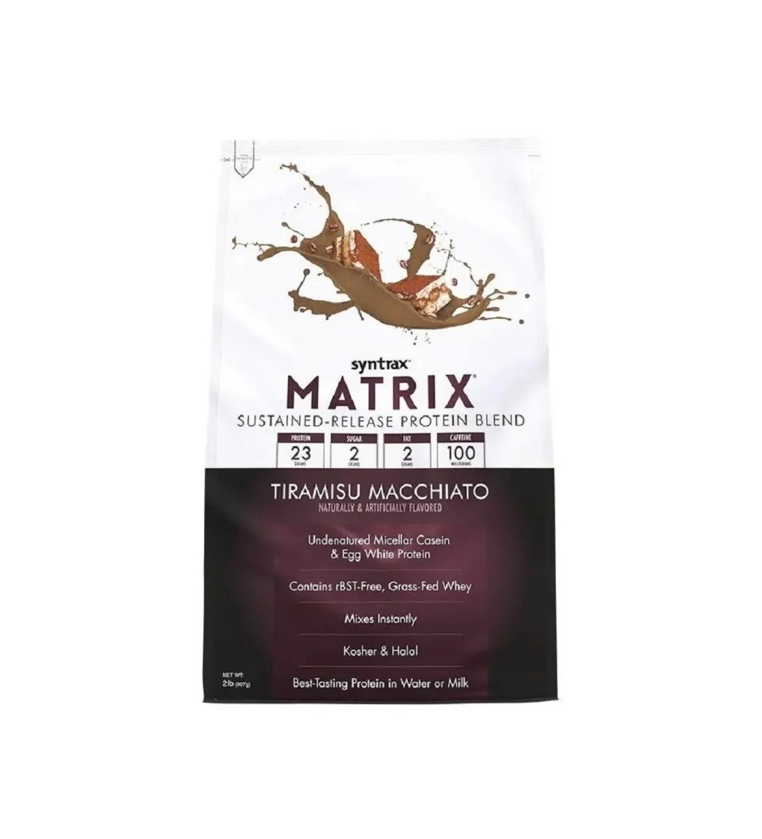SYNTRAX Protein MATRIX 907 g package tiramisu machiato