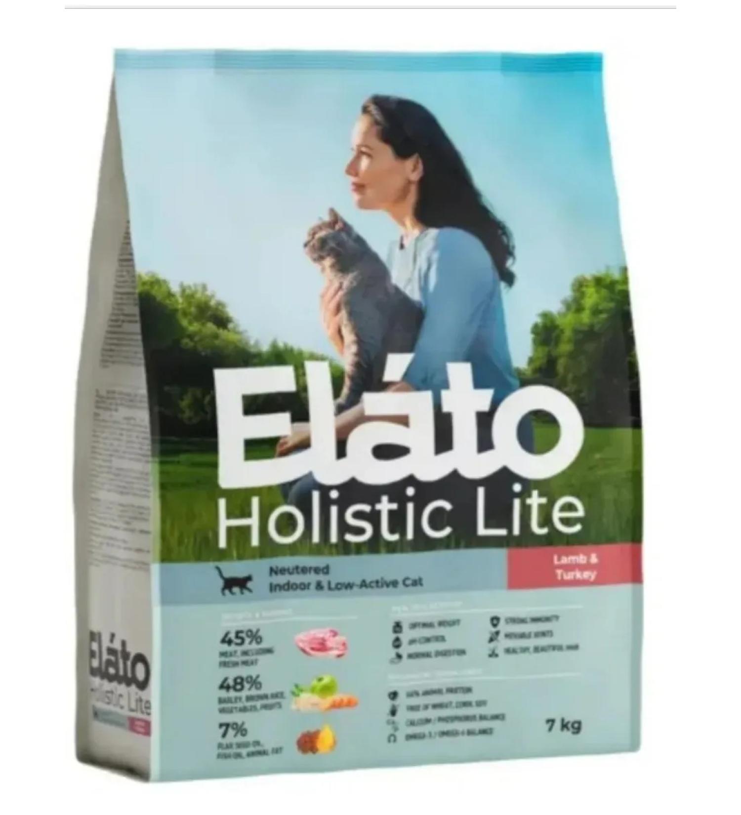Elato Holistic Lite. Steril. cats lambs turkey7kg - Buy Online on GoSupps.com
