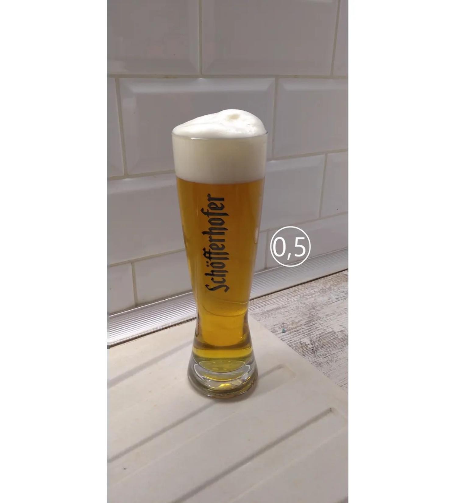 Schofferhofer Corporate original beer glass (chafferhofer) 500 ml - Buy Online on GoSupps.com
