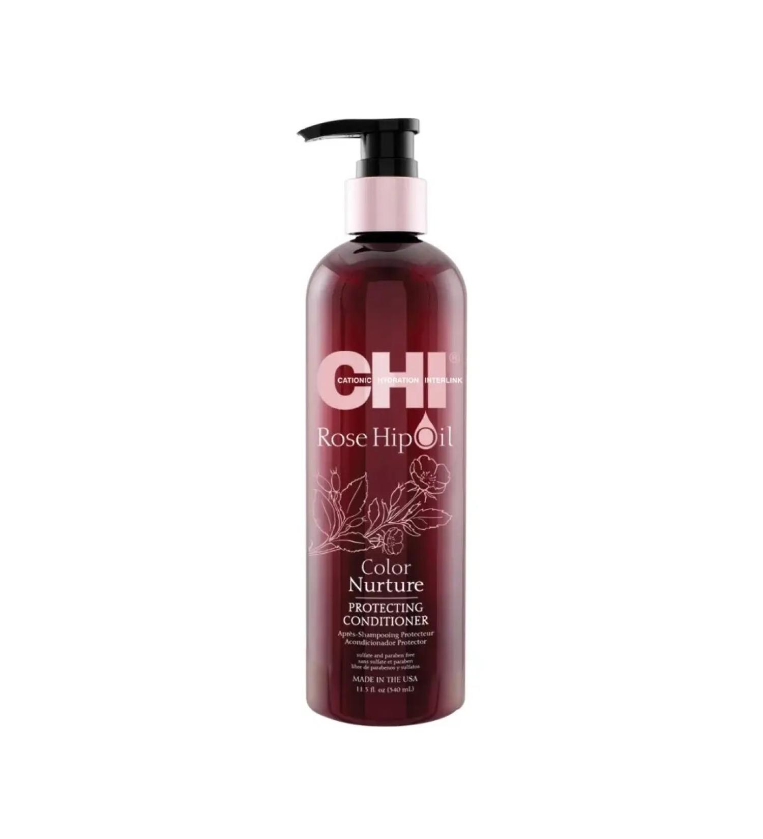 chi Conditioner for dyed hair Rose Hip Oil 340 ml - Buy Online on GoSupps.com