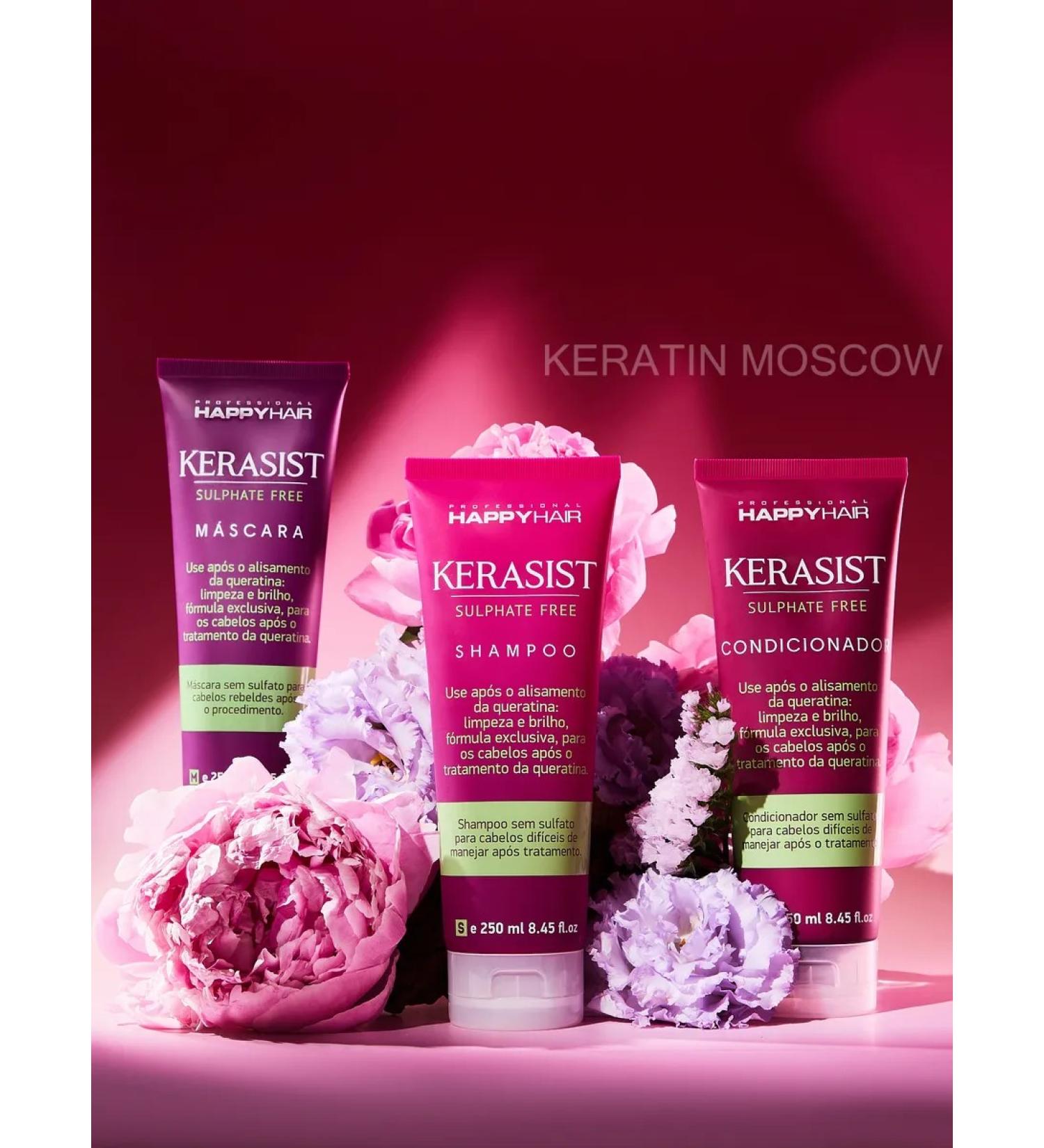 Keratin Moscow Happy Hair Kst Krasist Shampoo Conditioner Mask - Buy Online on GoSupps.com