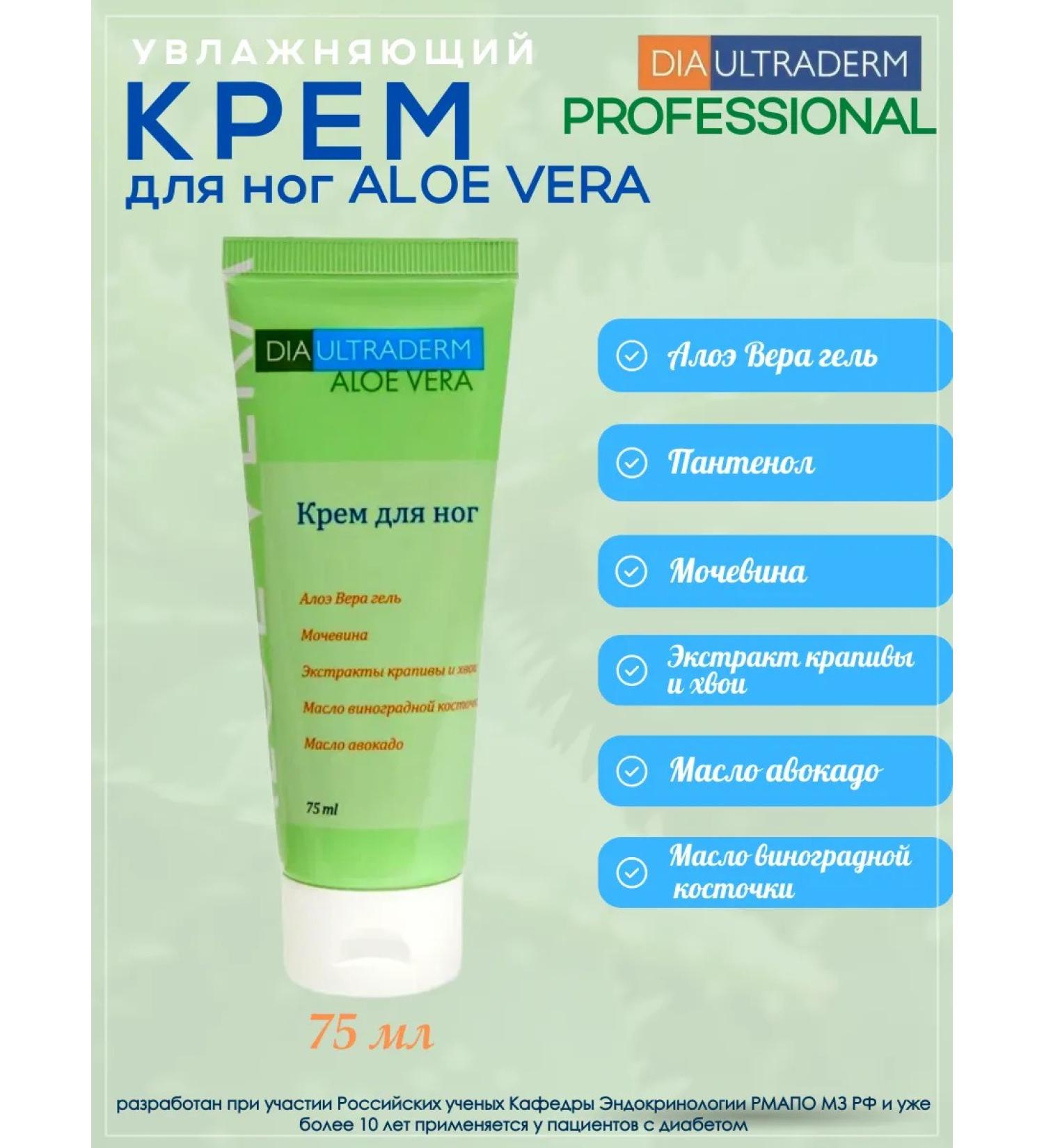 Cream "Diaultraderm - Aloe Vera" 75ml - Buy Online on GoSupps.com