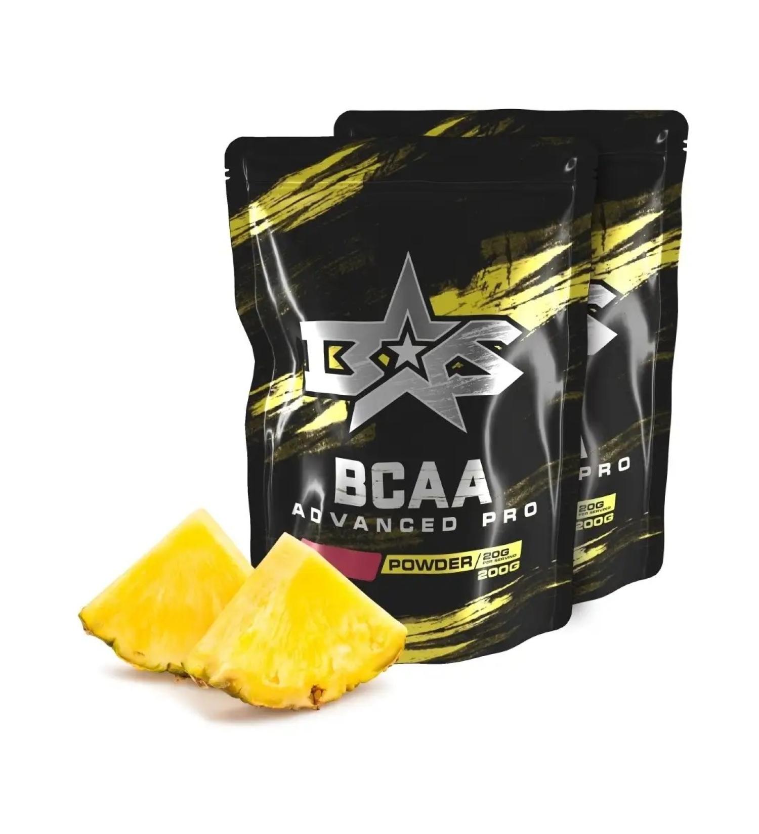 Binasport "Advanced Pro BCAA" powder 400 g with a taste of pineapple - Buy Online on GoSupps.com